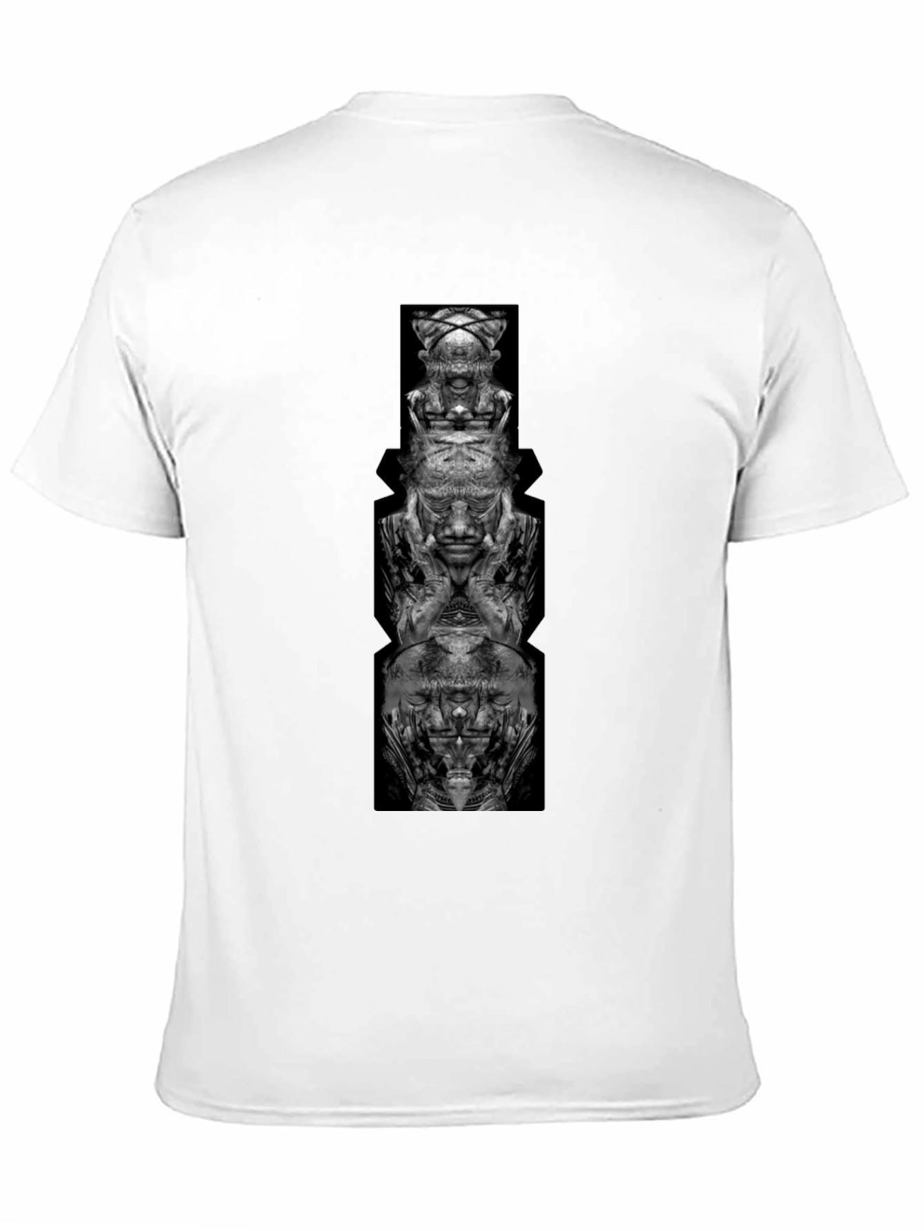 Abstract Totem Graphic Black T-Shirt
