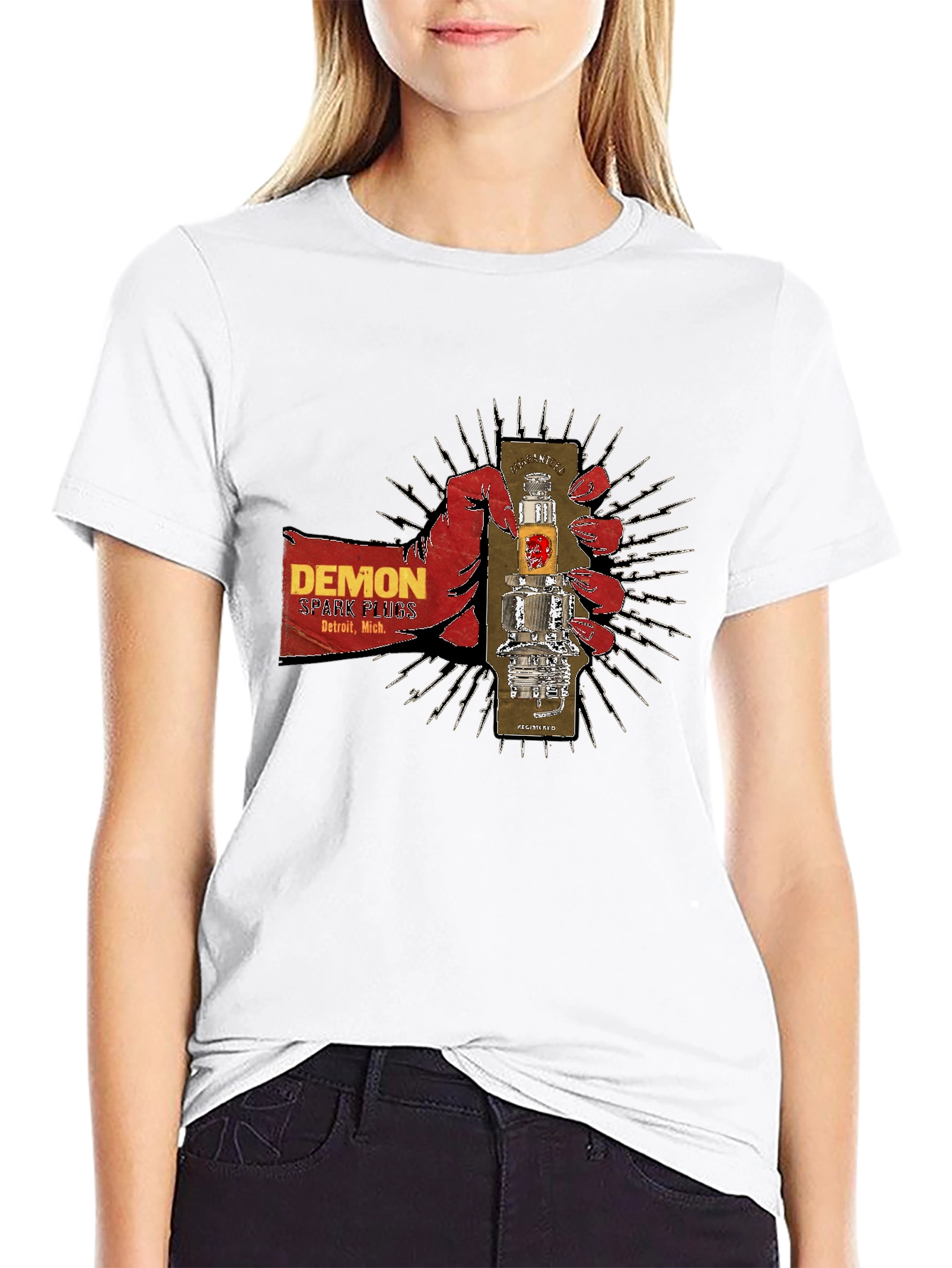 Demon Spark Plugs Graphic T-Shirt