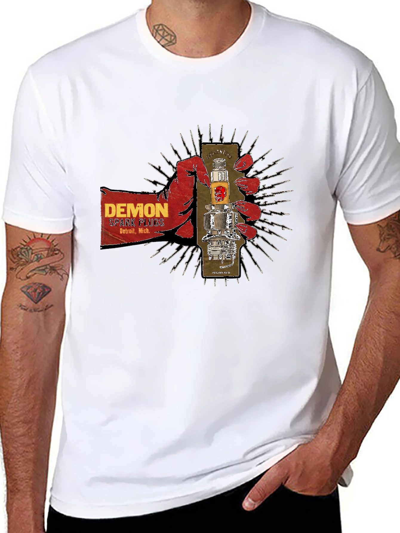 Demon Spark Plugs Graphic T-Shirt