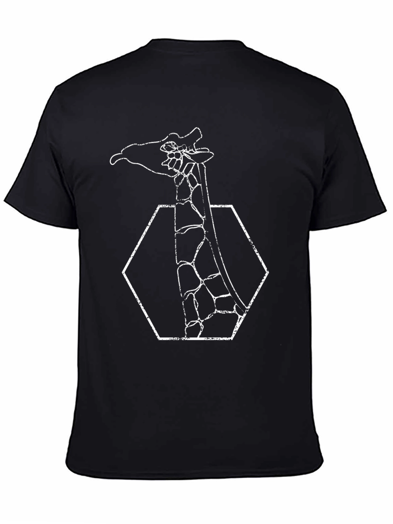 Geometric Giraffe Tee - Modern Graphic T-Shirt