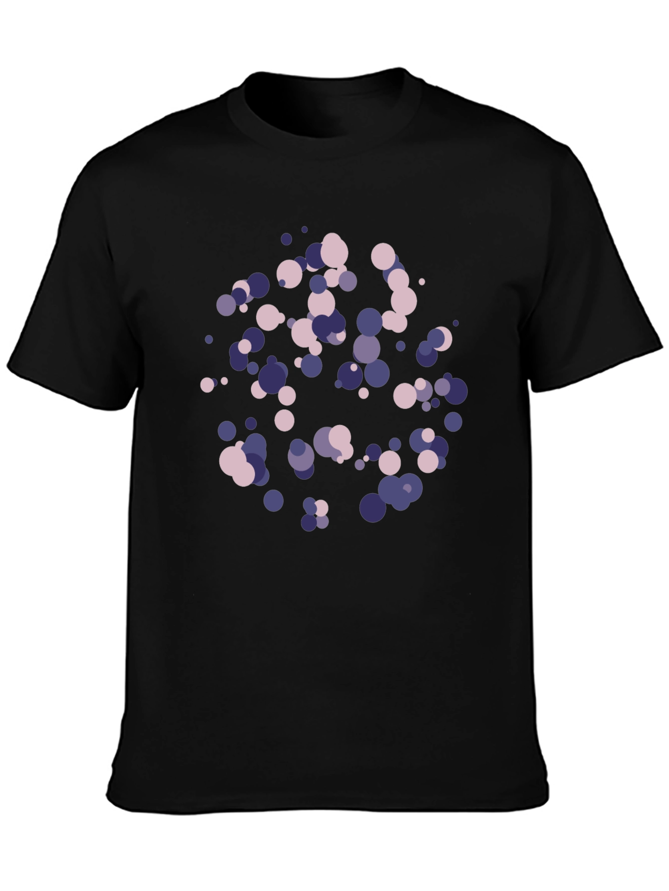 Abstract Dot Pattern Black T-Shirt