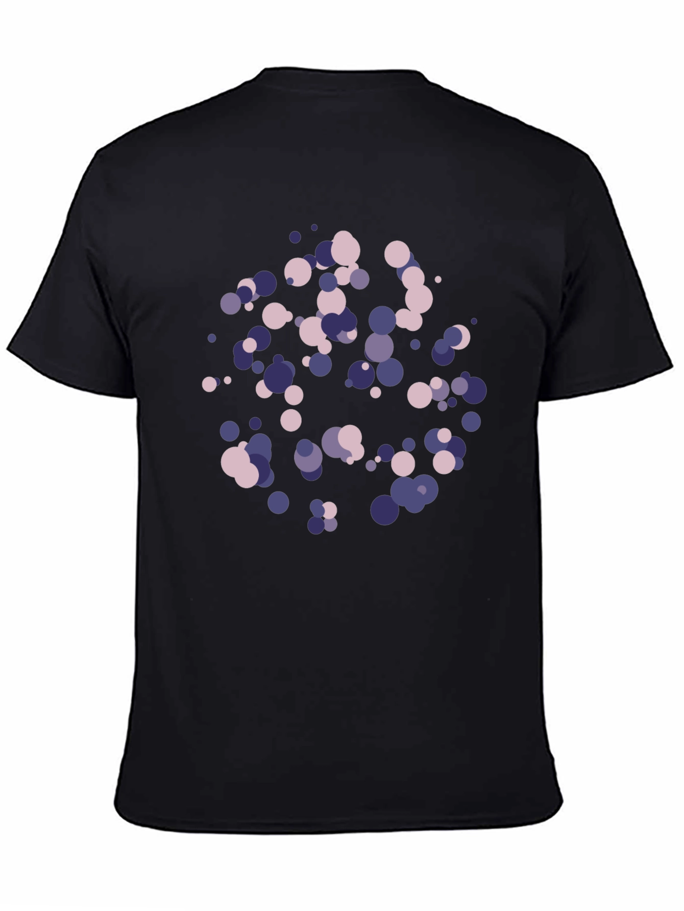 Abstract Dot Pattern Black T-Shirt