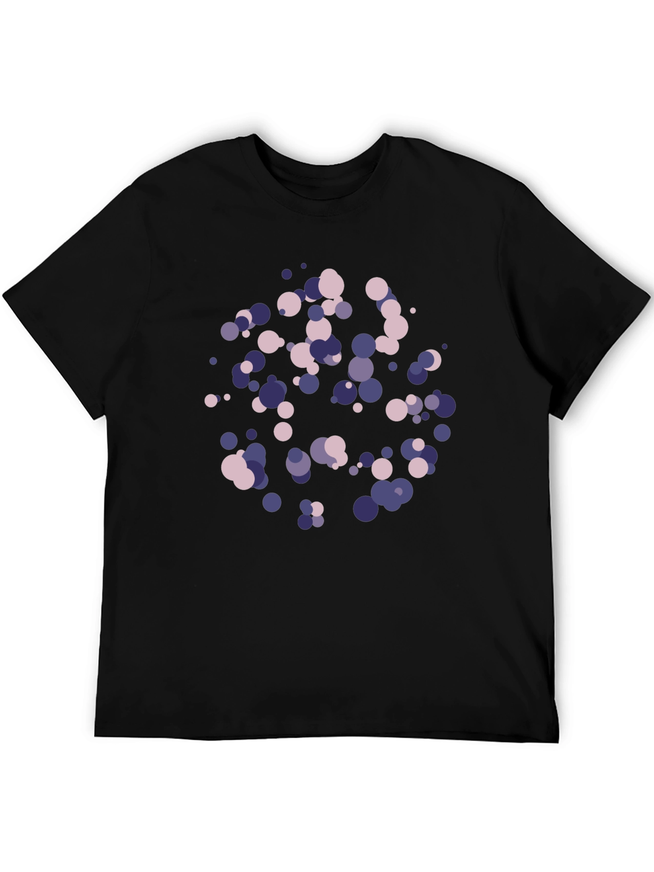 Abstract Dot Pattern Black T-Shirt