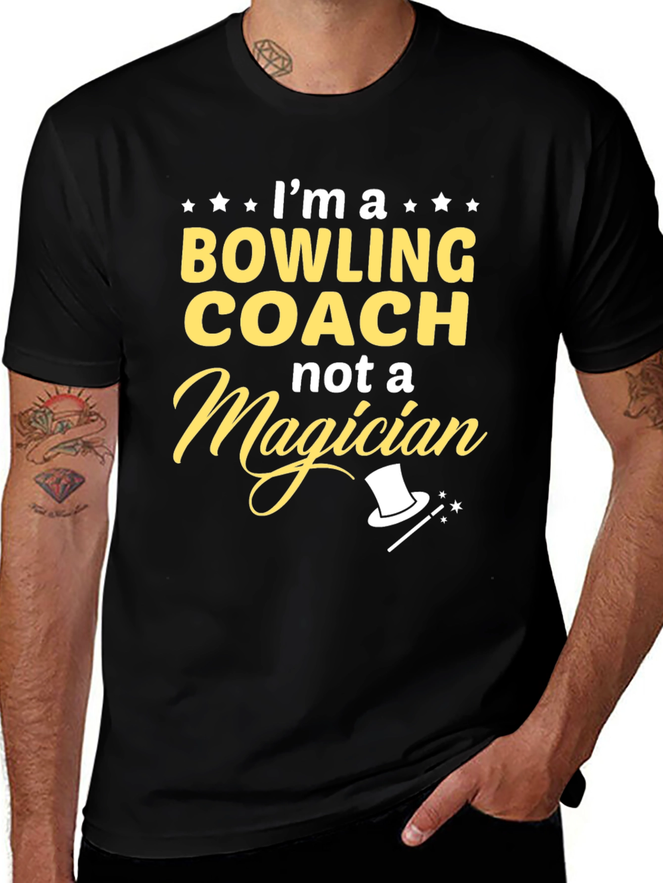 Bowling Coach T-Shirt - Not a Magician Funny Tee