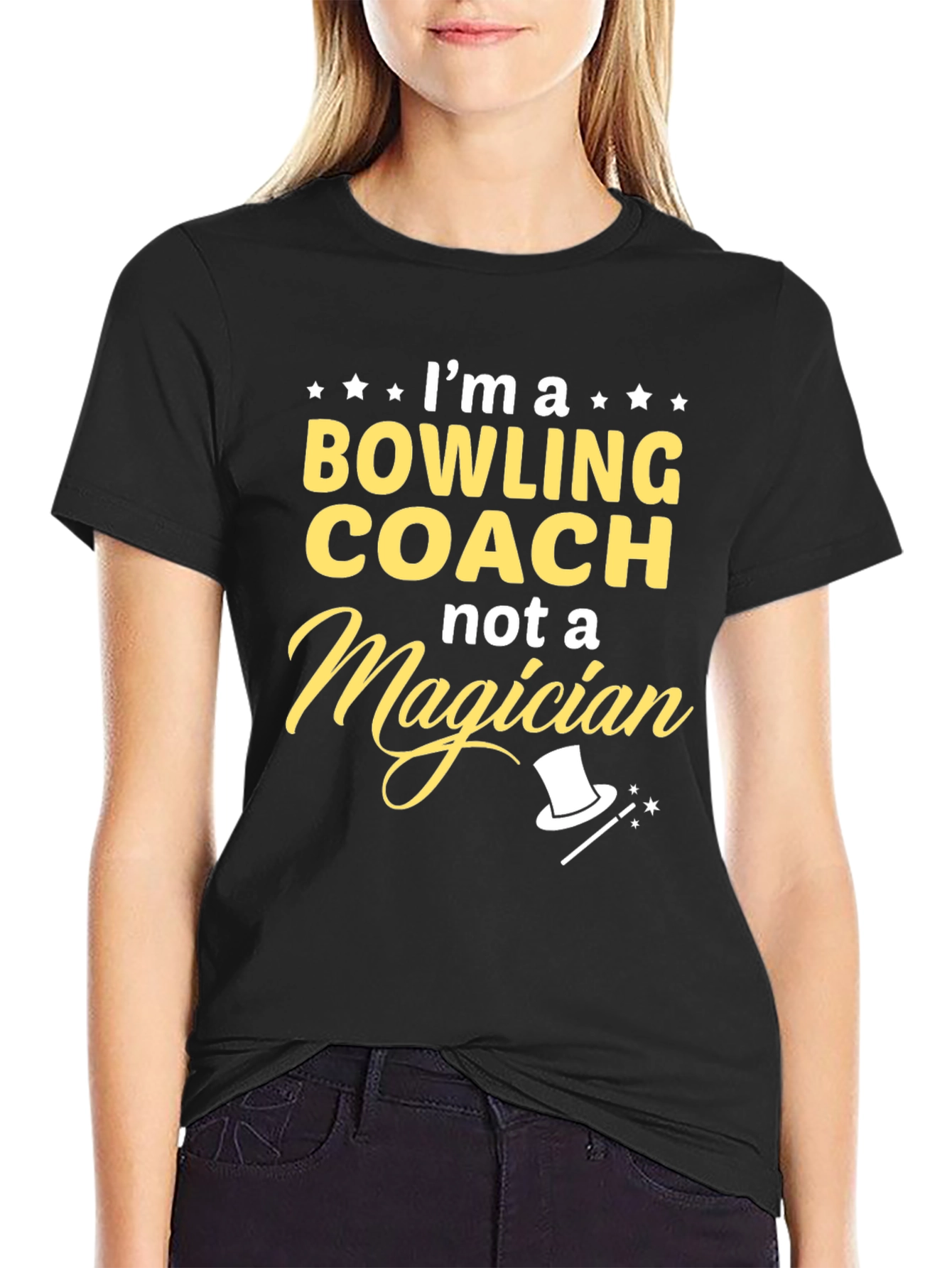 Bowling Coach T-Shirt - Not a Magician Funny Tee