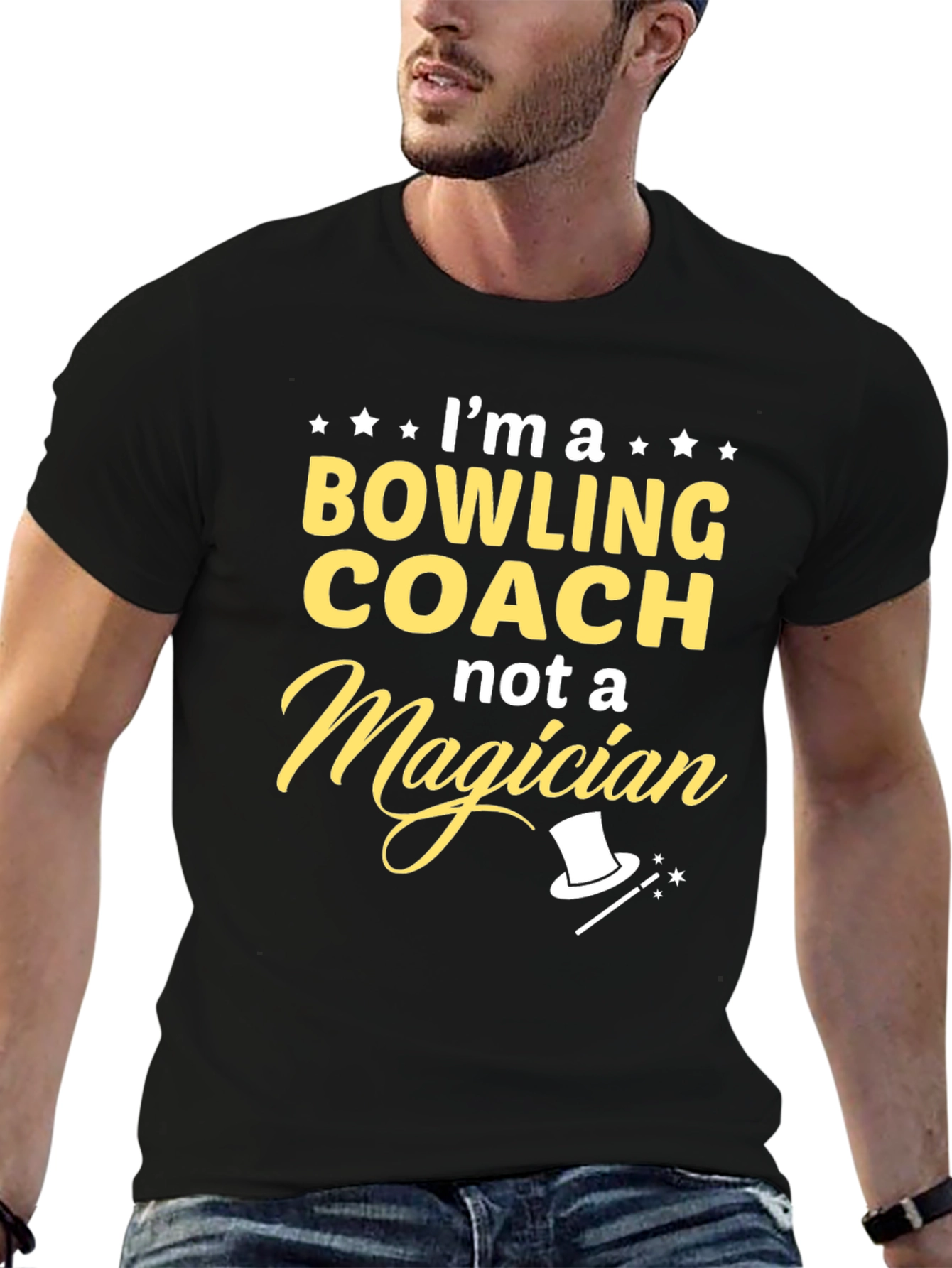Bowling Coach T-Shirt - Not a Magician Funny Tee