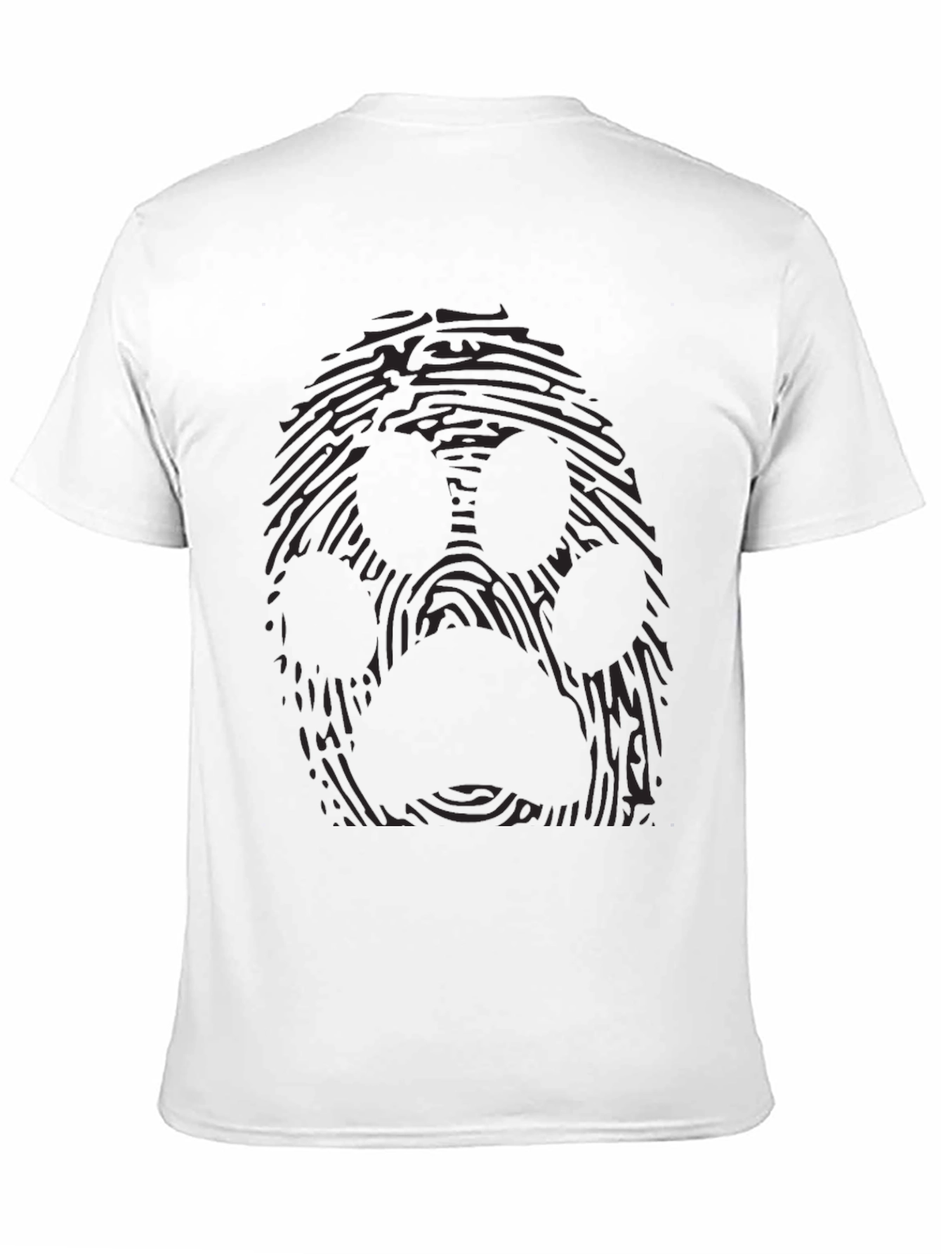 Black Fingerprint Paw Print Graphic Tee