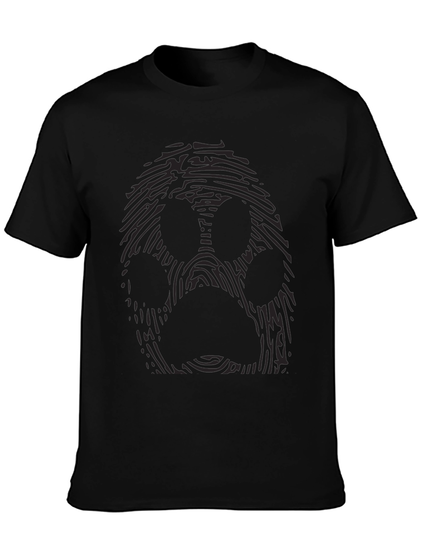 Black Fingerprint Paw Print Graphic Tee