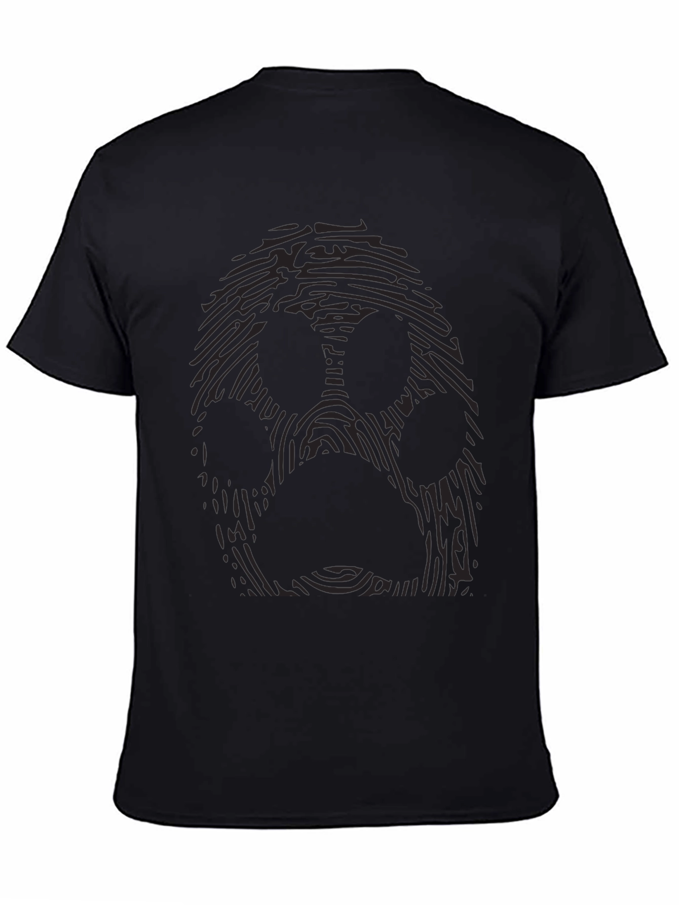 Black Fingerprint Paw Print Graphic Tee