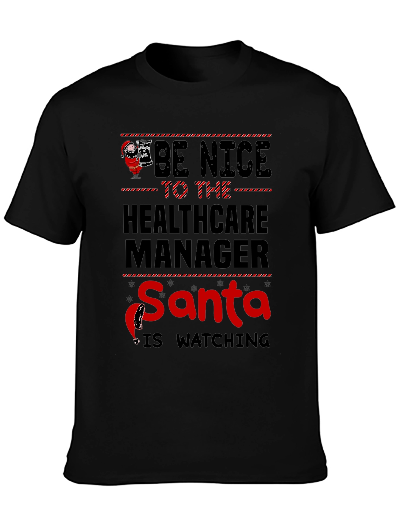 Healthcare Manager Santa Watching T-Shirt