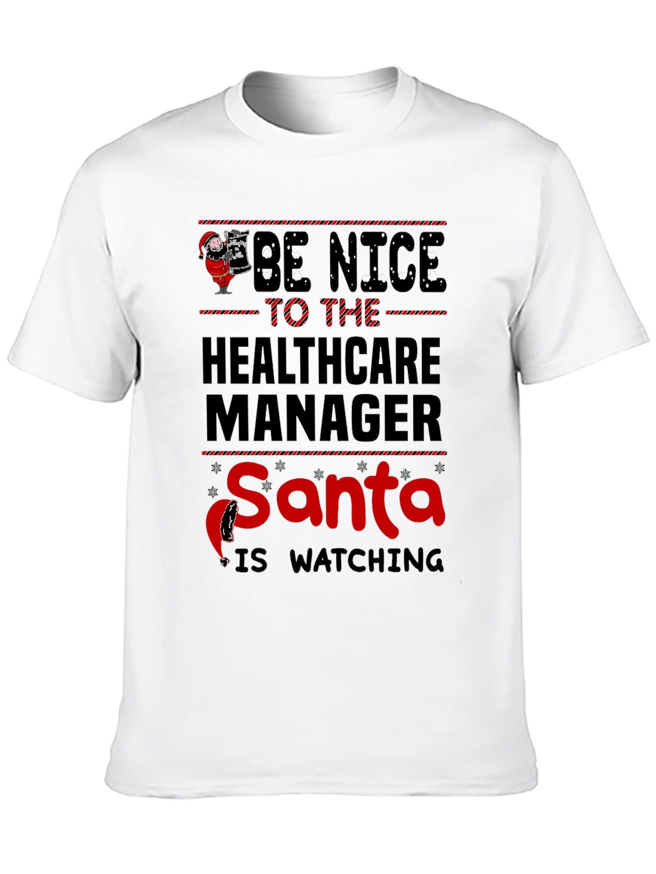 Healthcare Manager Santa Watching T-Shirt