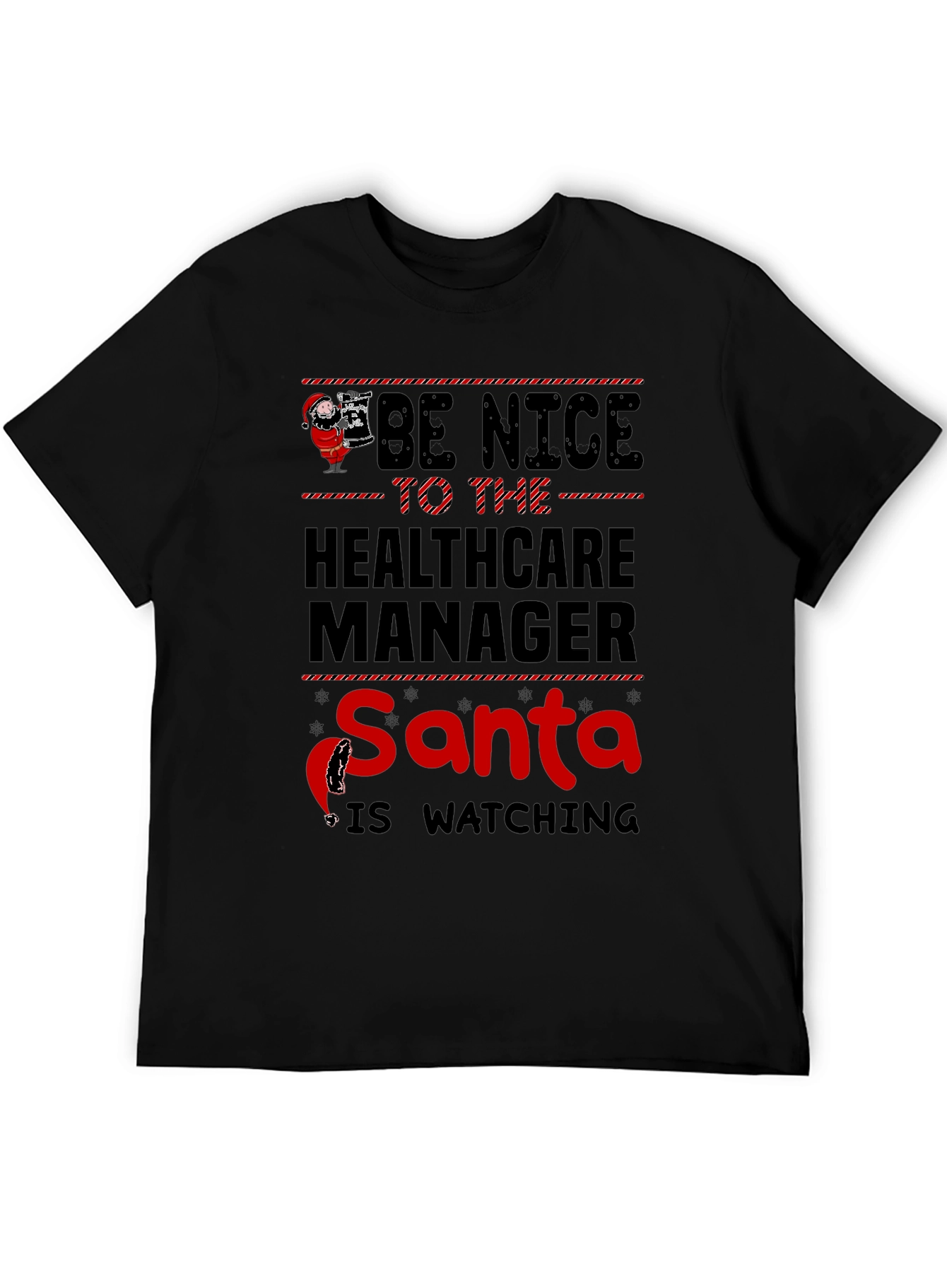 Healthcare Manager Santa Watching T-Shirt