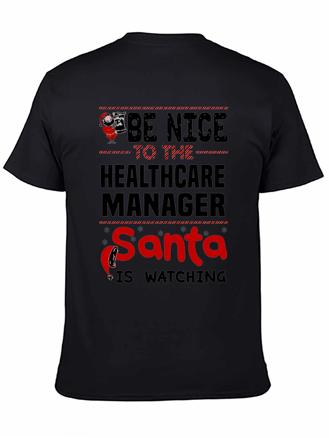 Healthcare Manager Santa Watching T-Shirt