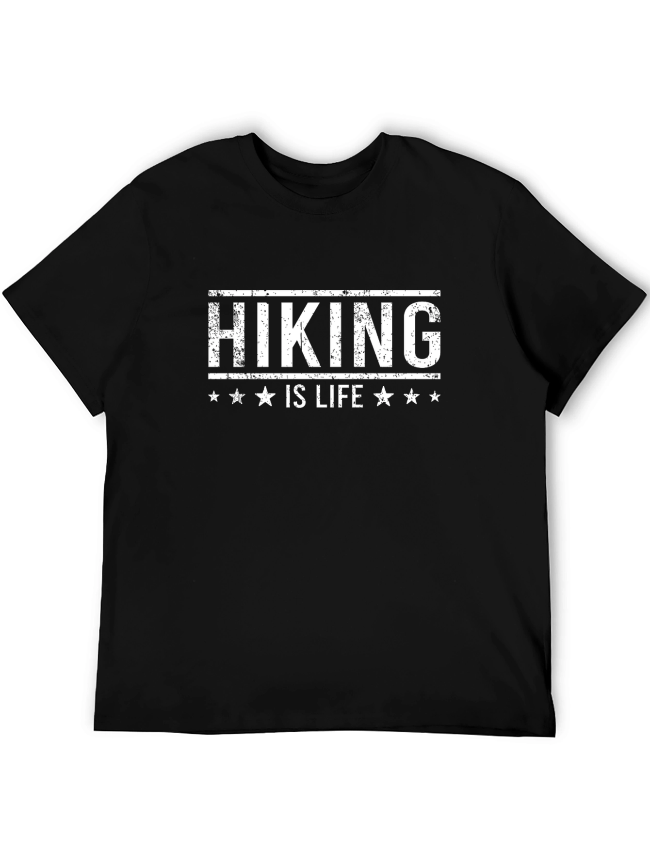 Hiking is Life T-Shirt - Black Casual Wear