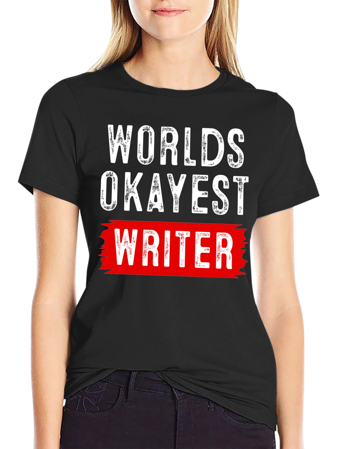 Worlds Okayest Writer Graphic T-Shirt