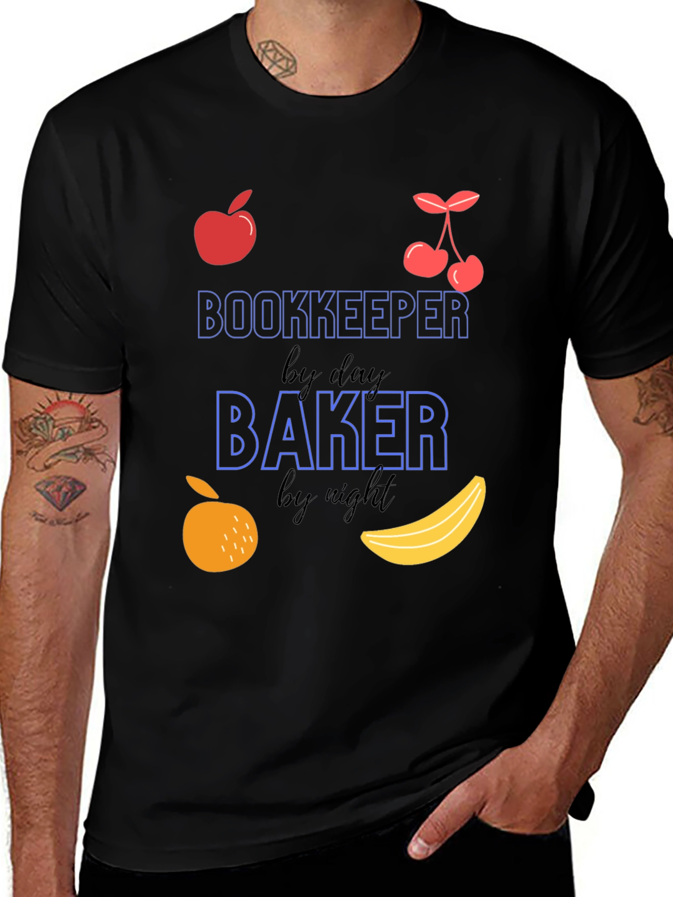 Bookkeeper by Day Baker by Night Funny T-Shirt