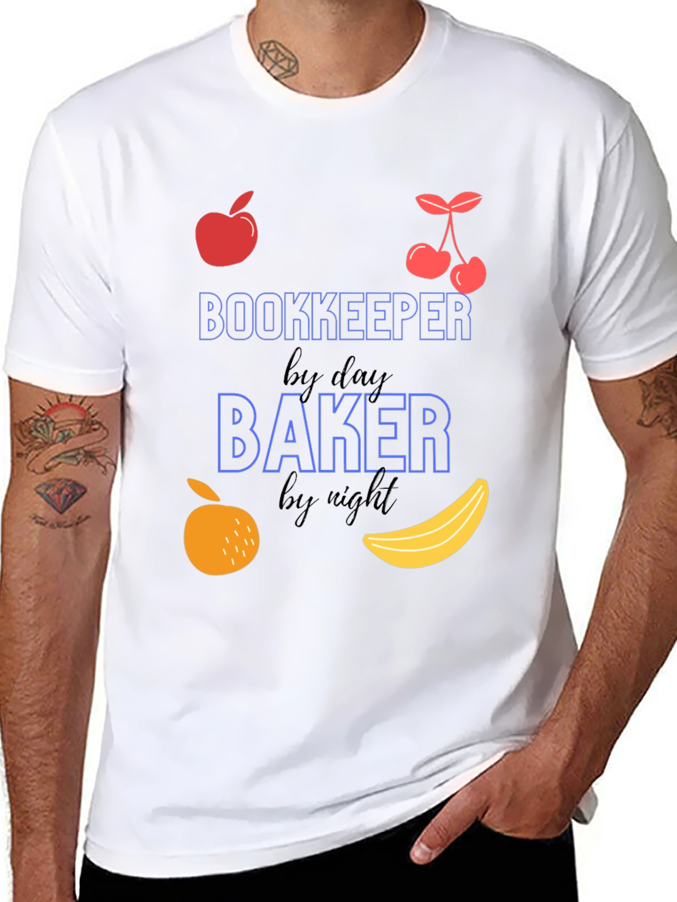 Bookkeeper by Day Baker by Night Funny T-Shirt