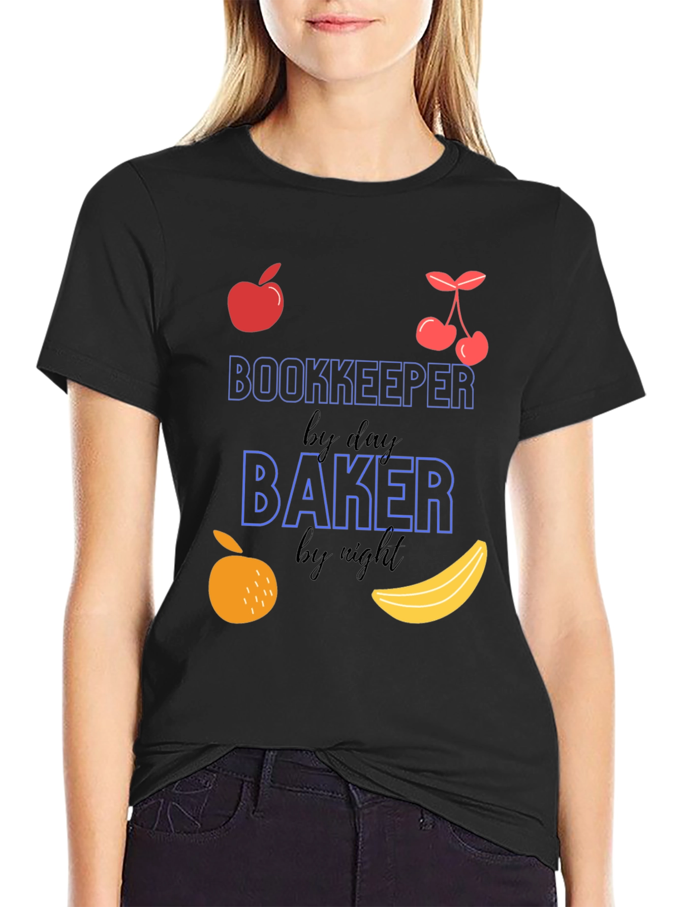 Bookkeeper by Day Baker by Night Funny T-Shirt