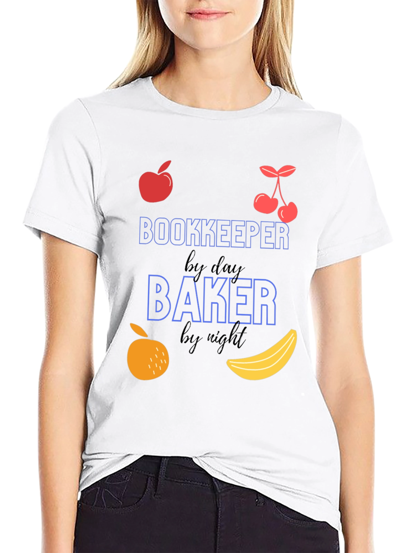 Bookkeeper by Day Baker by Night Funny T-Shirt