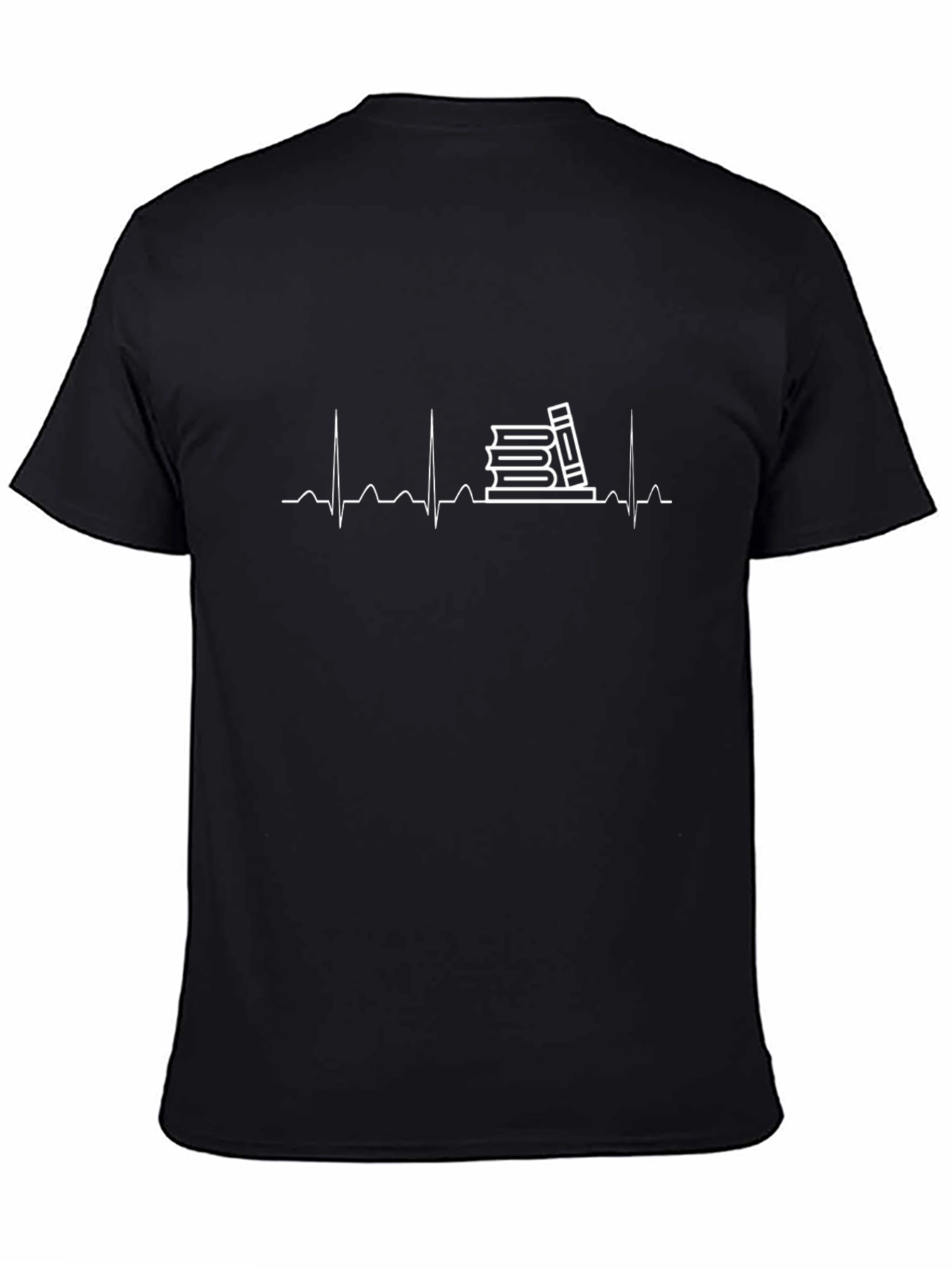 Book Lovers Heartbeat T-Shirt - Black