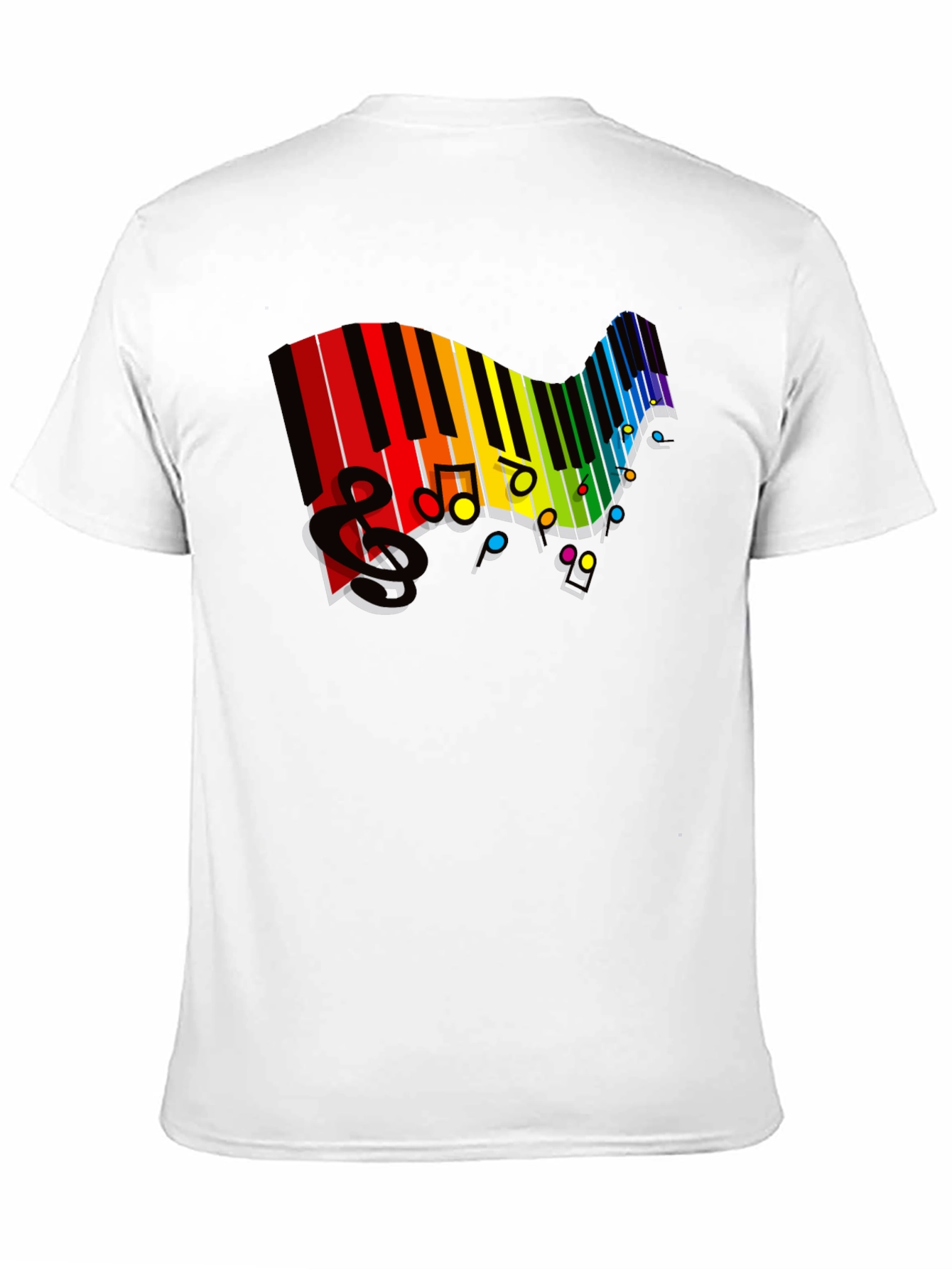 Rainbow Piano Keys Music T-Shirt