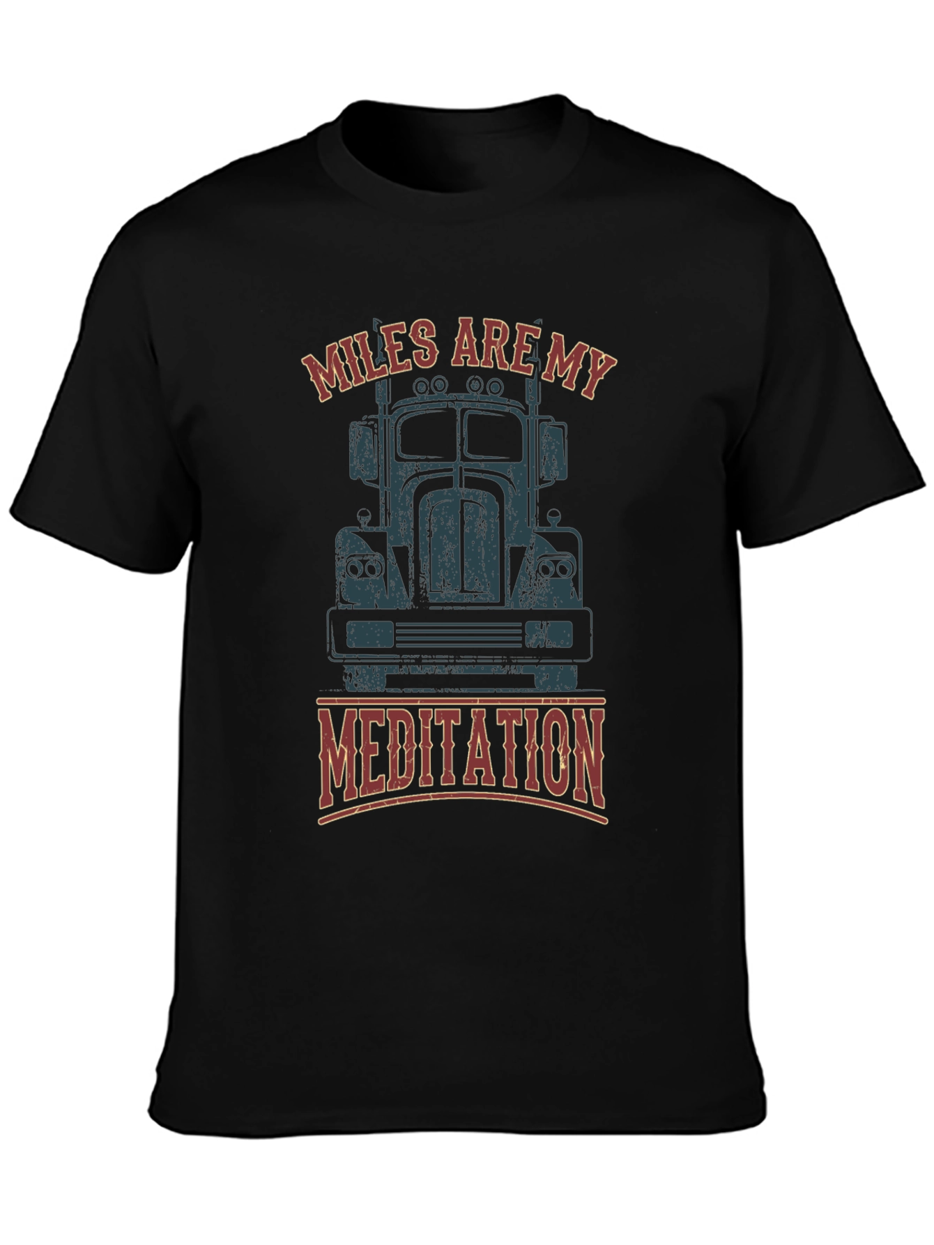 Miles Are My Meditation Trucker T-Shirt