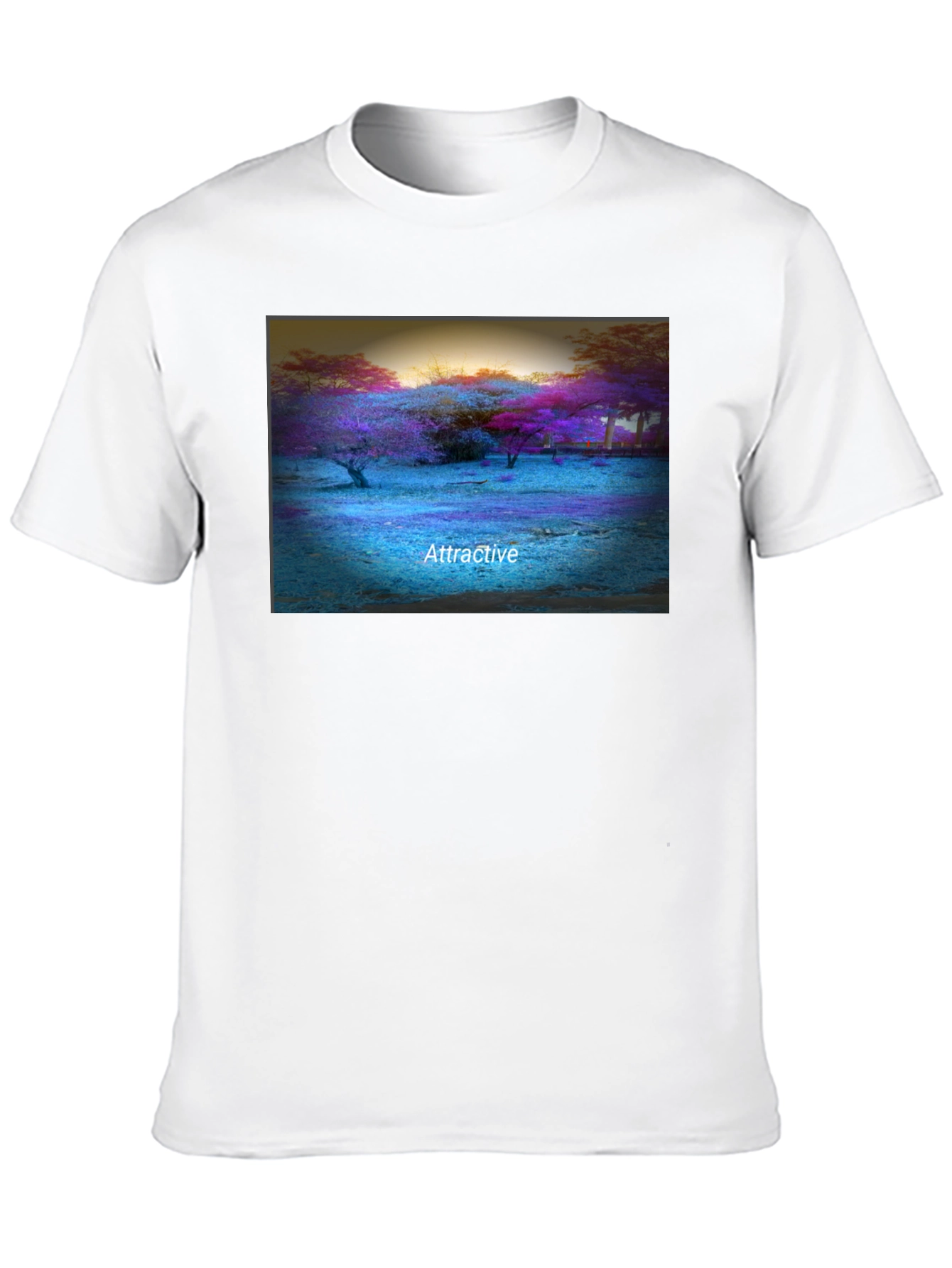 Attractive Nature Scene Black T-Shirt