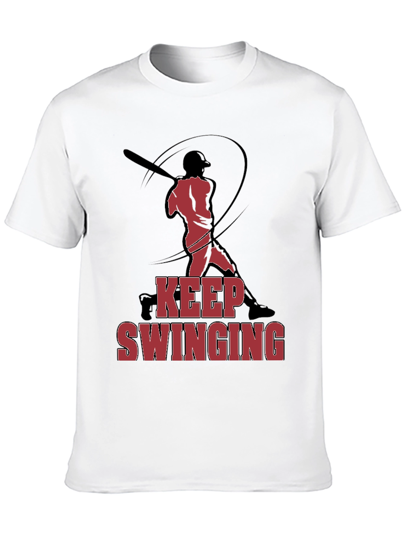 Keep Swinging Graphic Tee - Baseball Fan T-Shirt