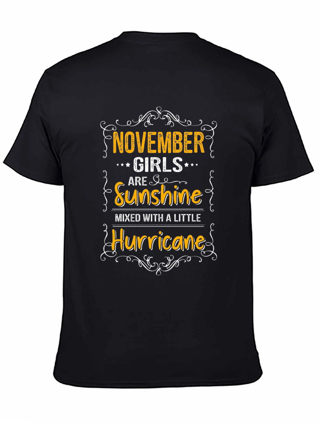 November Girls Sunshine and Hurricane Black T-Shirt