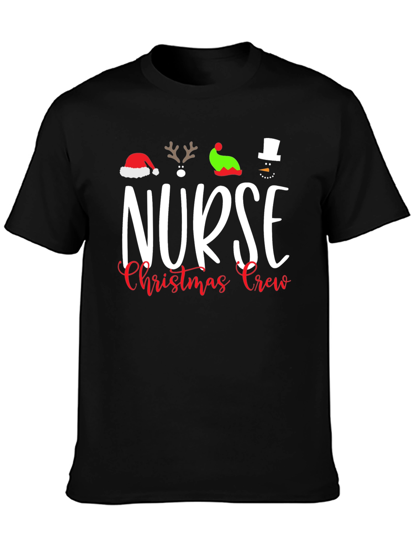 Nurse Christmas Crew Graphic Tee - Holiday Apparel