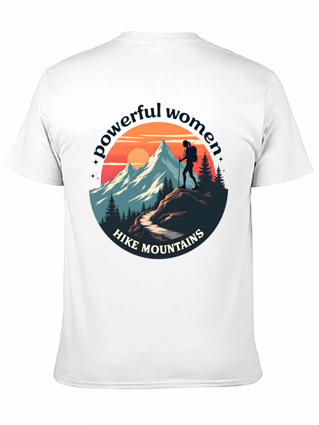 Powerful Women Hike Mountains Graphic Tee
