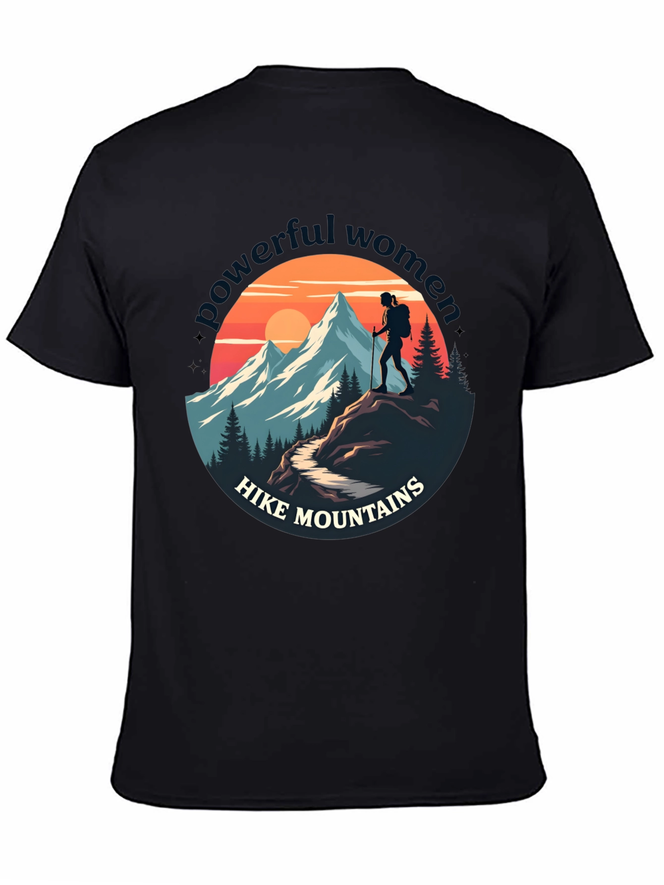 Powerful Women Hike Mountains Graphic Tee