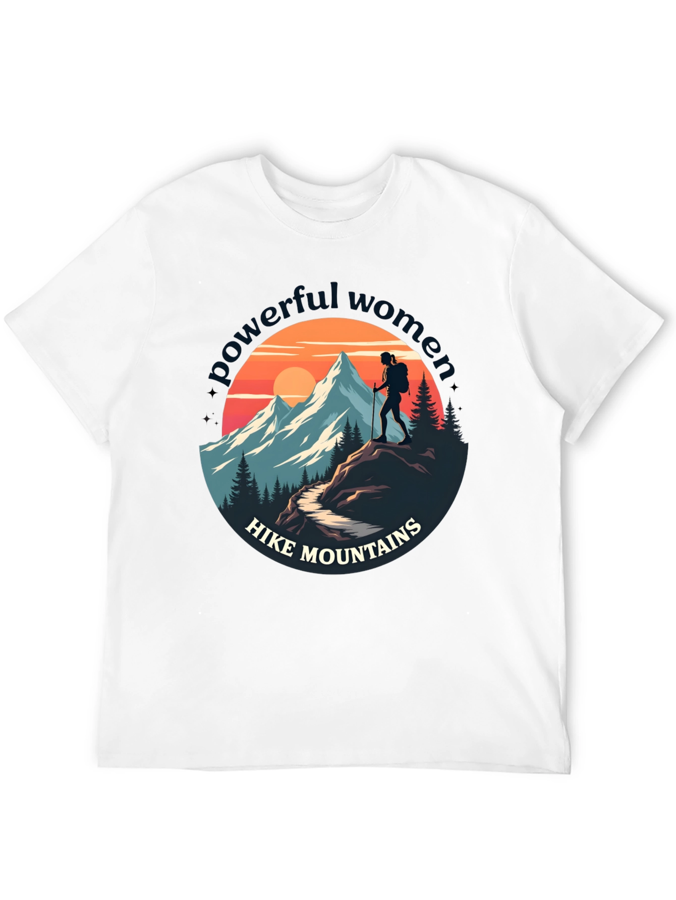 Powerful Women Hike Mountains Graphic Tee