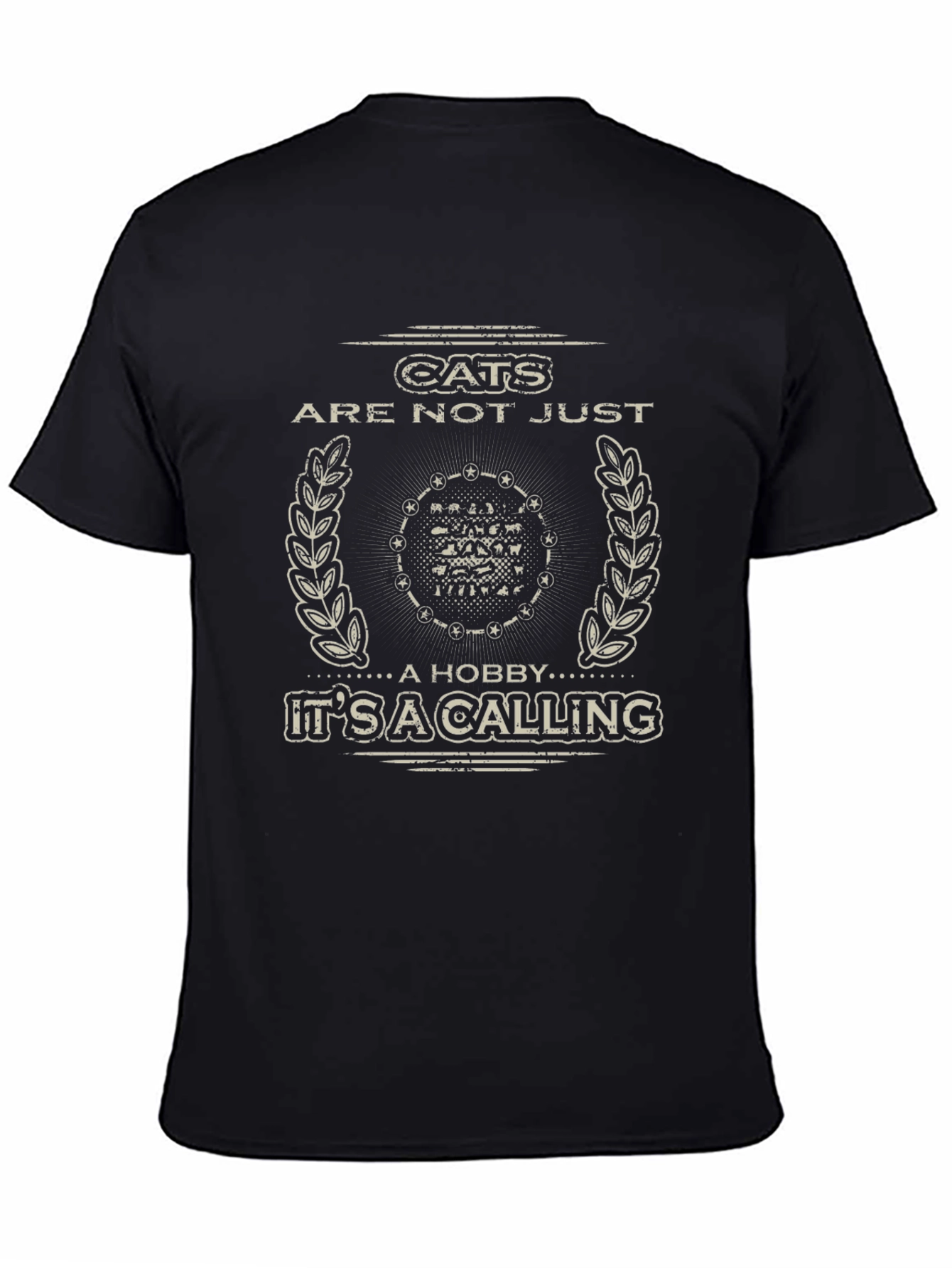 Cats Are Not Just A Hobby Black Graphic Tee