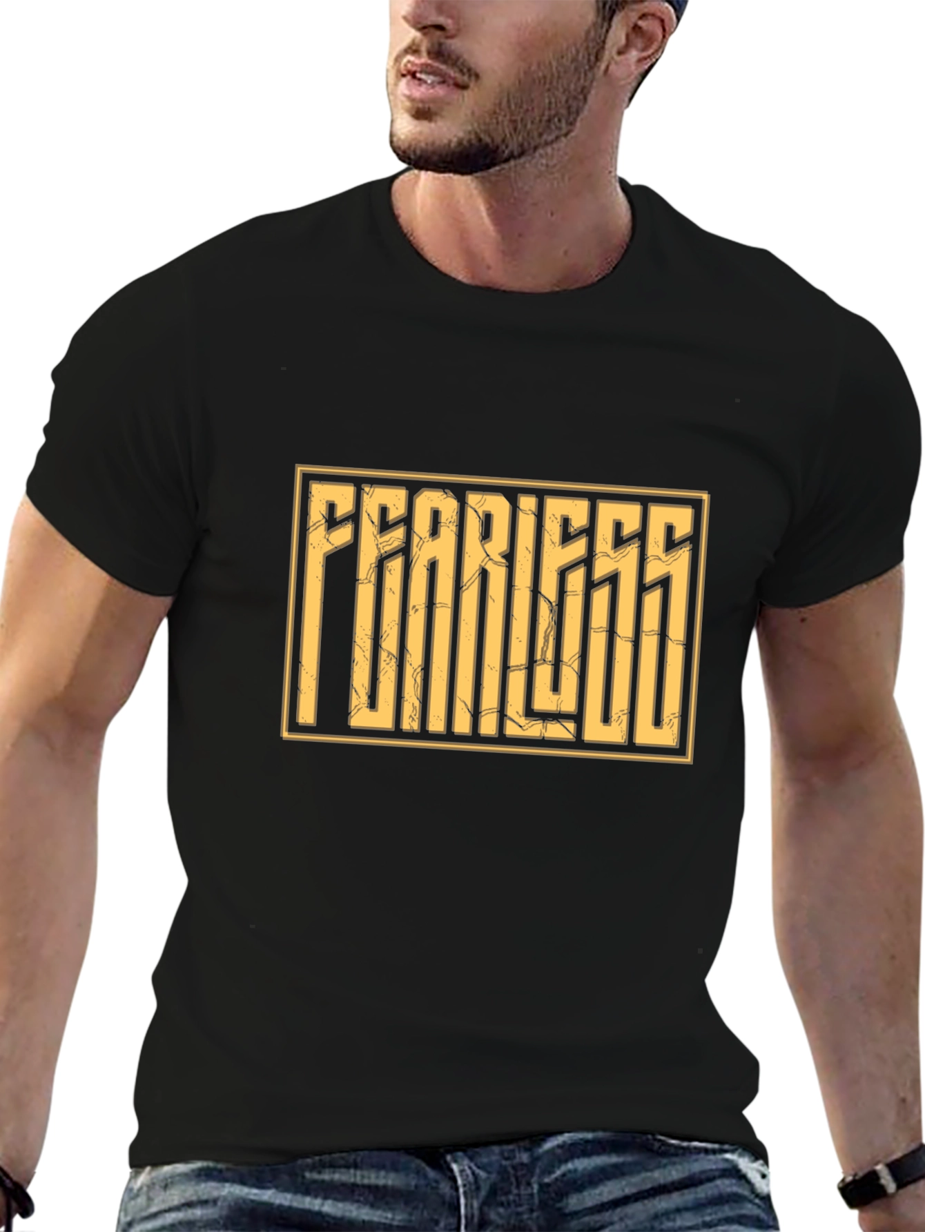 Fearless Graphic Print Black T-Shirt