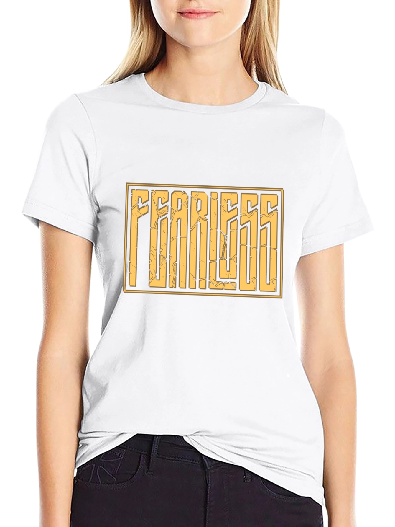 Fearless Graphic Print Black T-Shirt