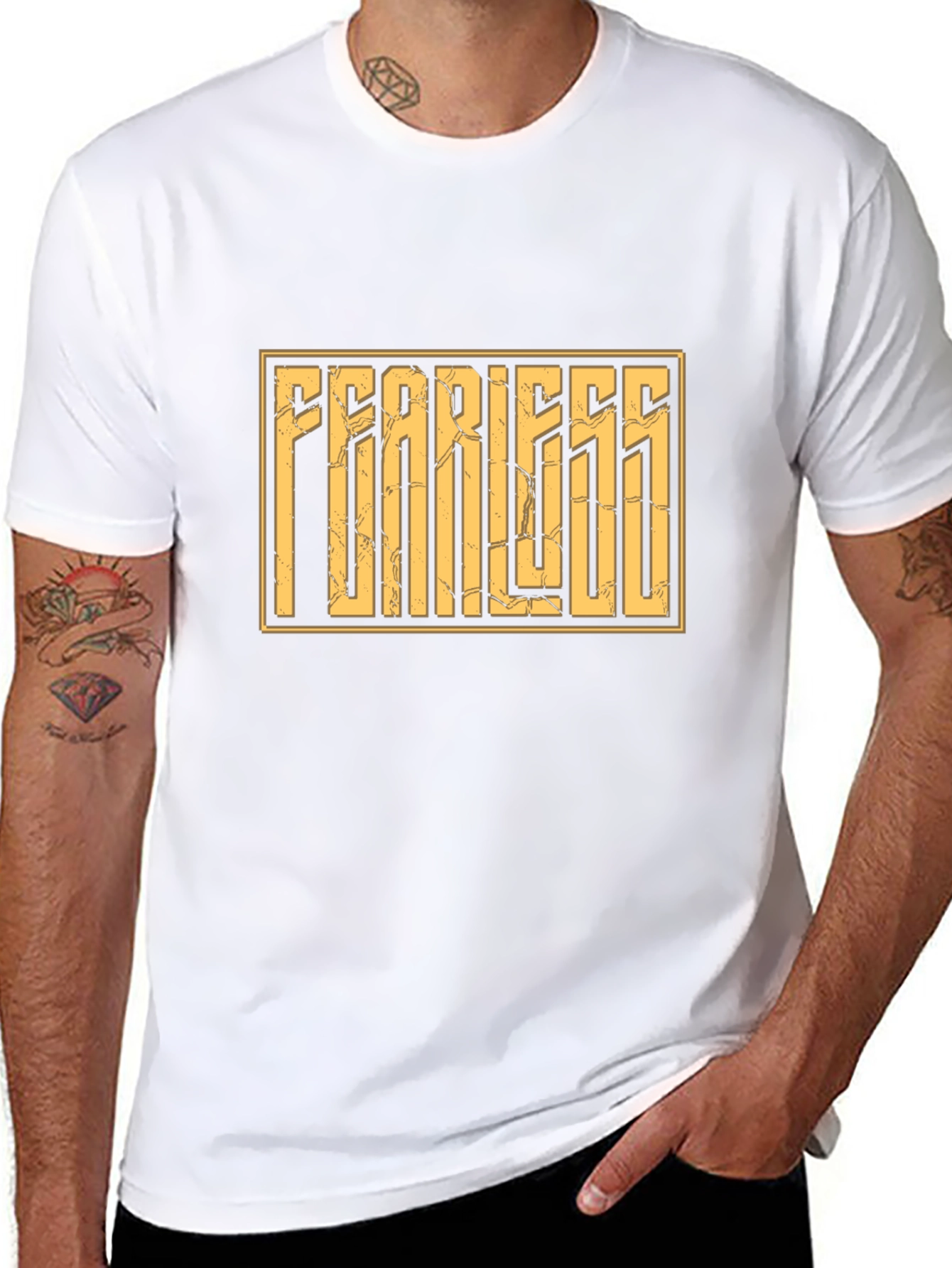 Fearless Graphic Print Black T-Shirt