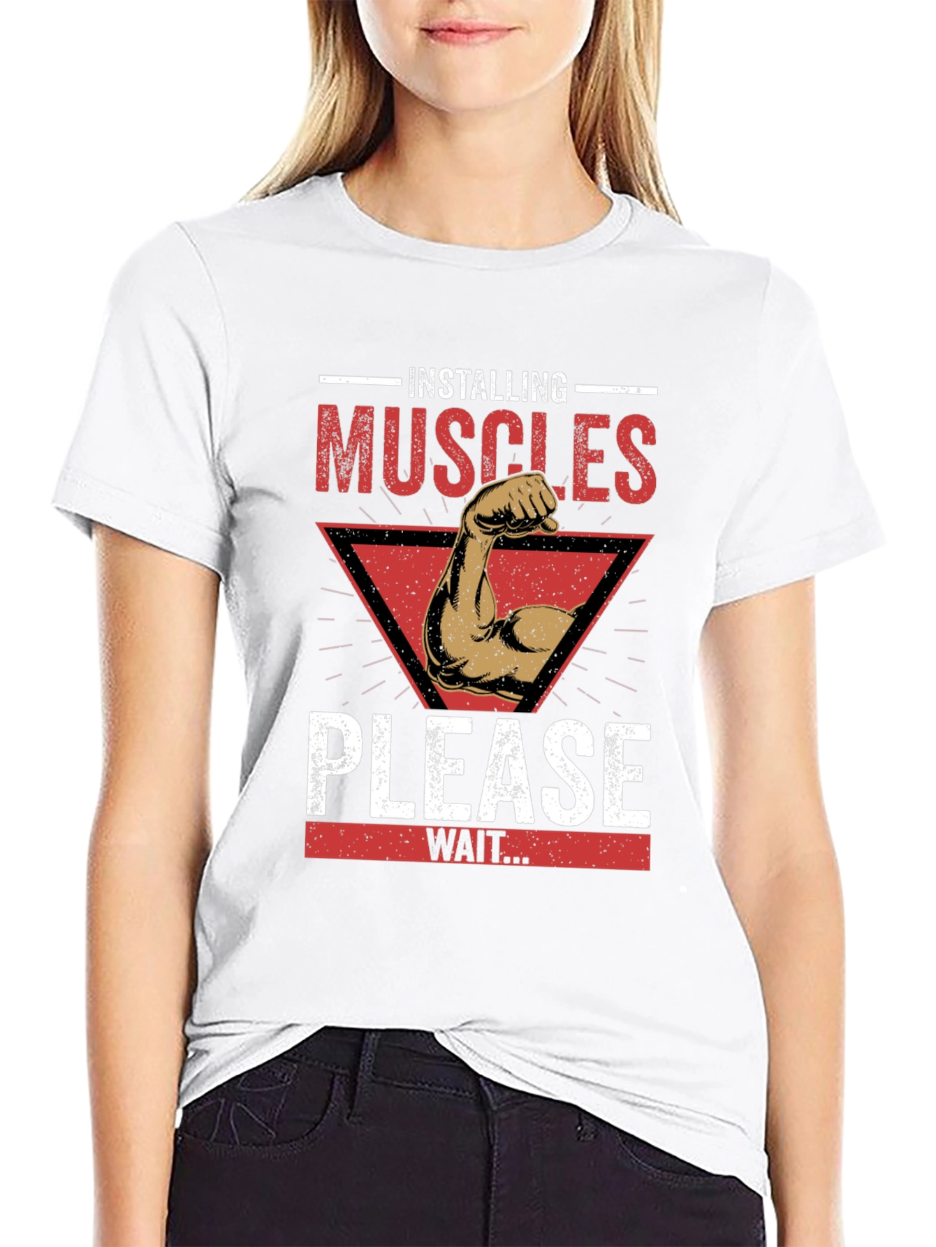 Installing Muscles Graphic Tee - Workout Humor