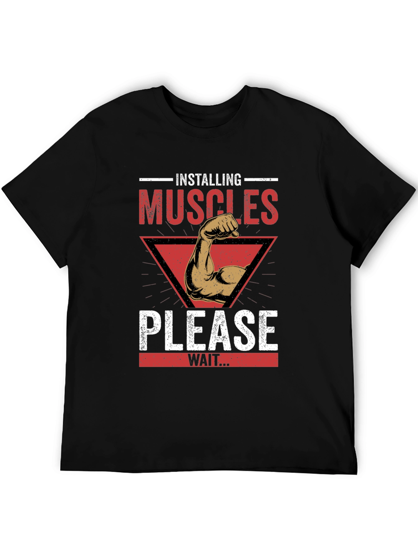 Installing Muscles Graphic Tee - Workout Humor