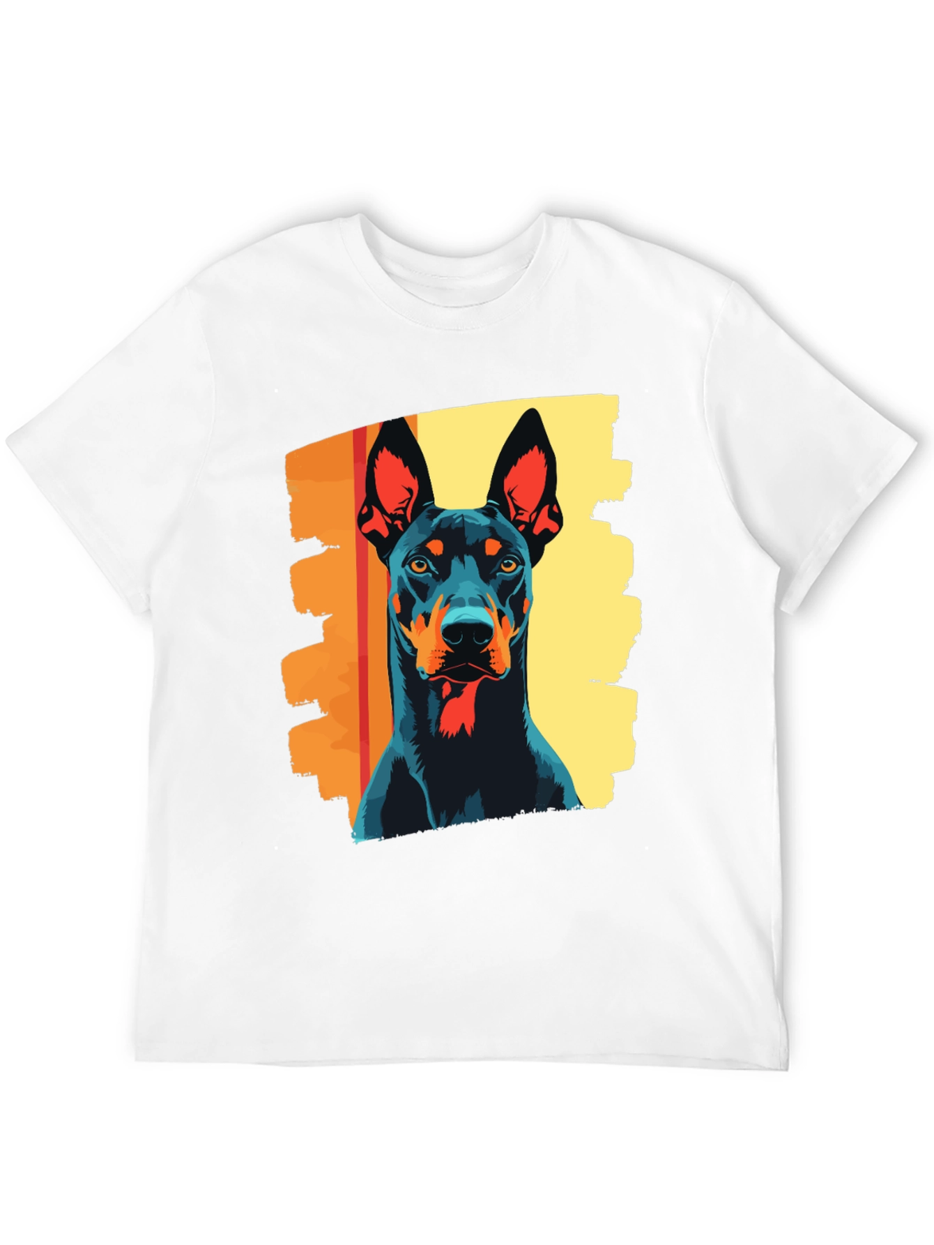 Doberman Dog Graphic Tee - Stylish Black T-Shirt