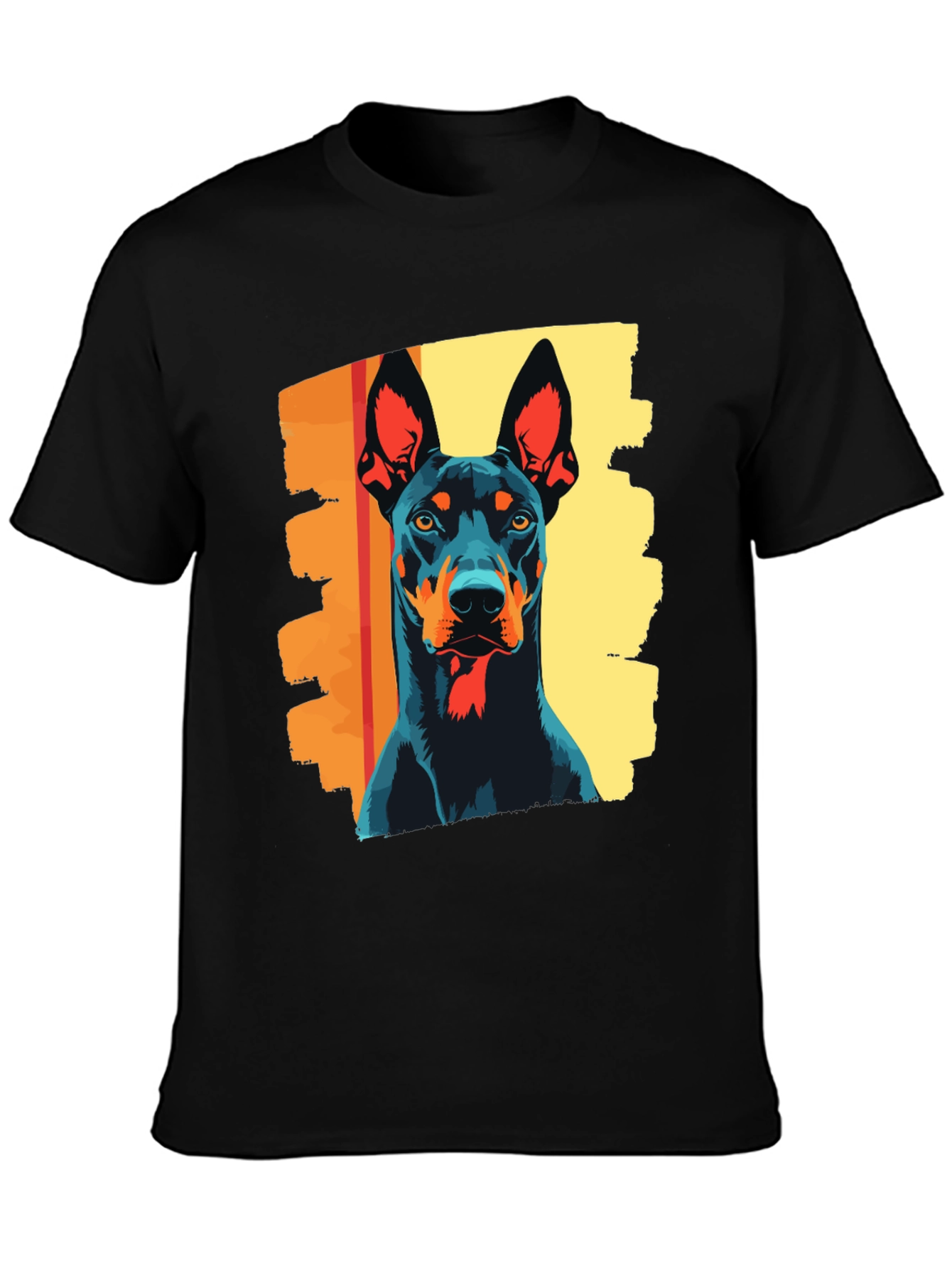 Doberman Dog Graphic Tee - Stylish Black T-Shirt