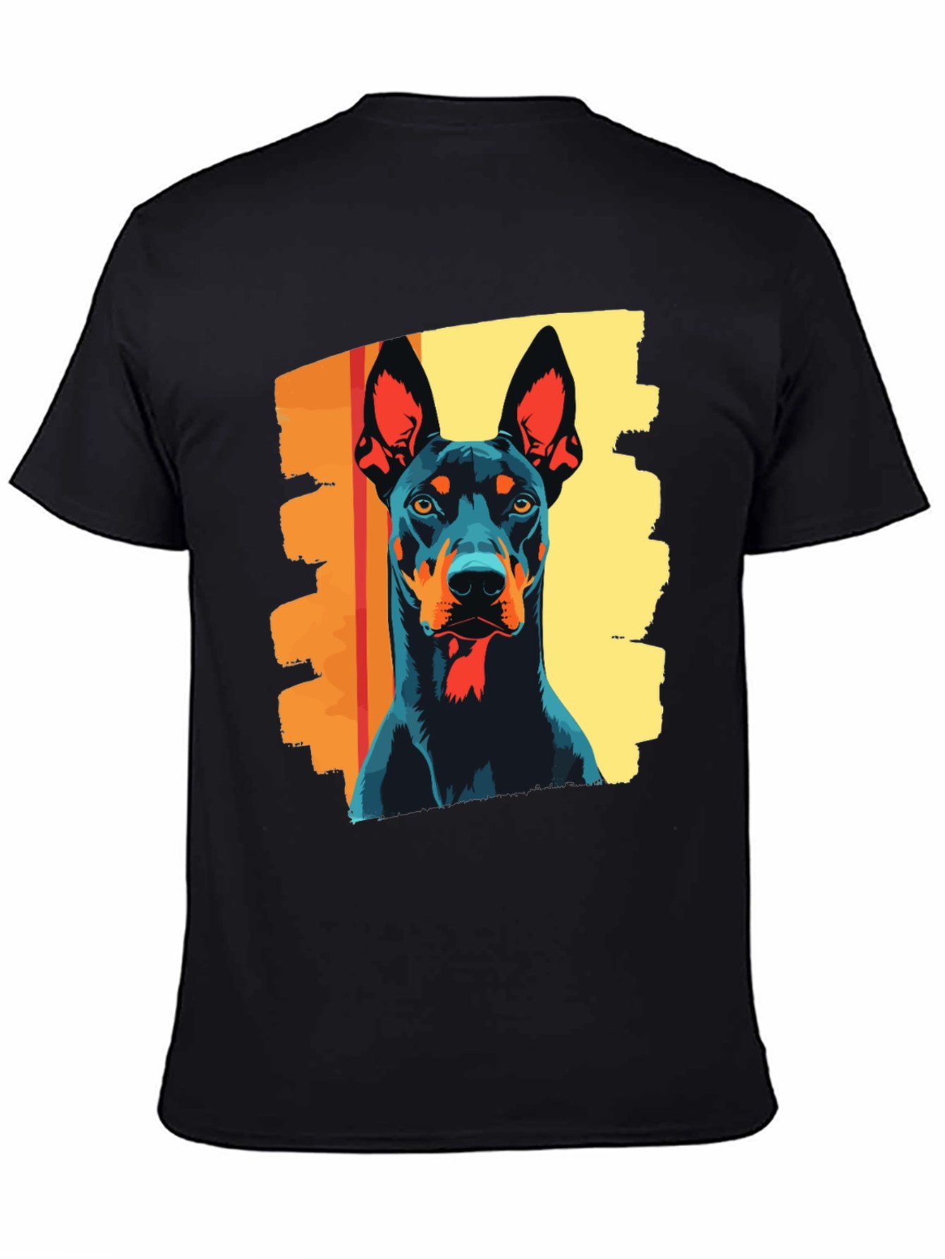 Doberman Dog Graphic Tee - Stylish Black T-Shirt
