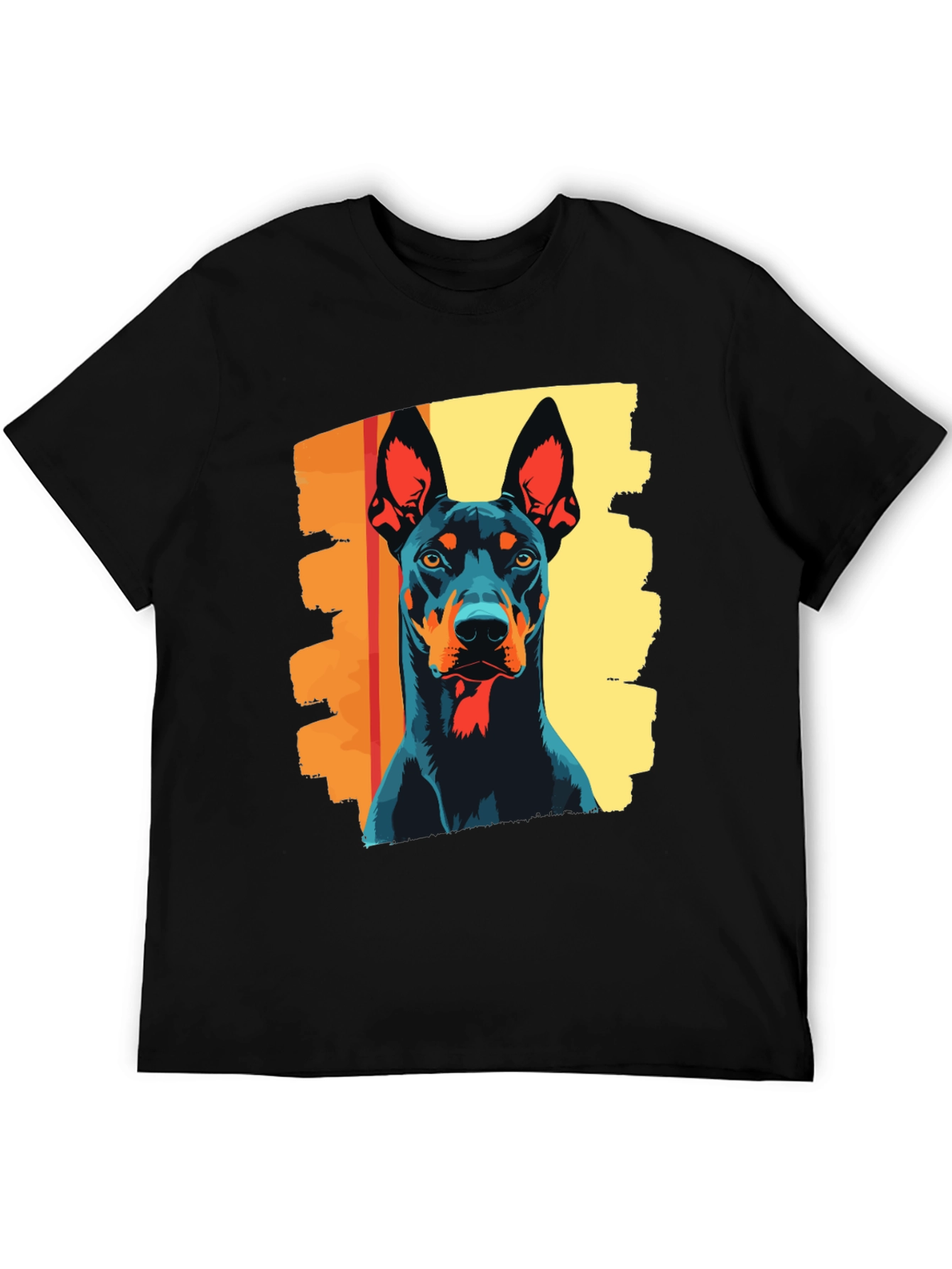 Doberman Dog Graphic Tee - Stylish Black T-Shirt