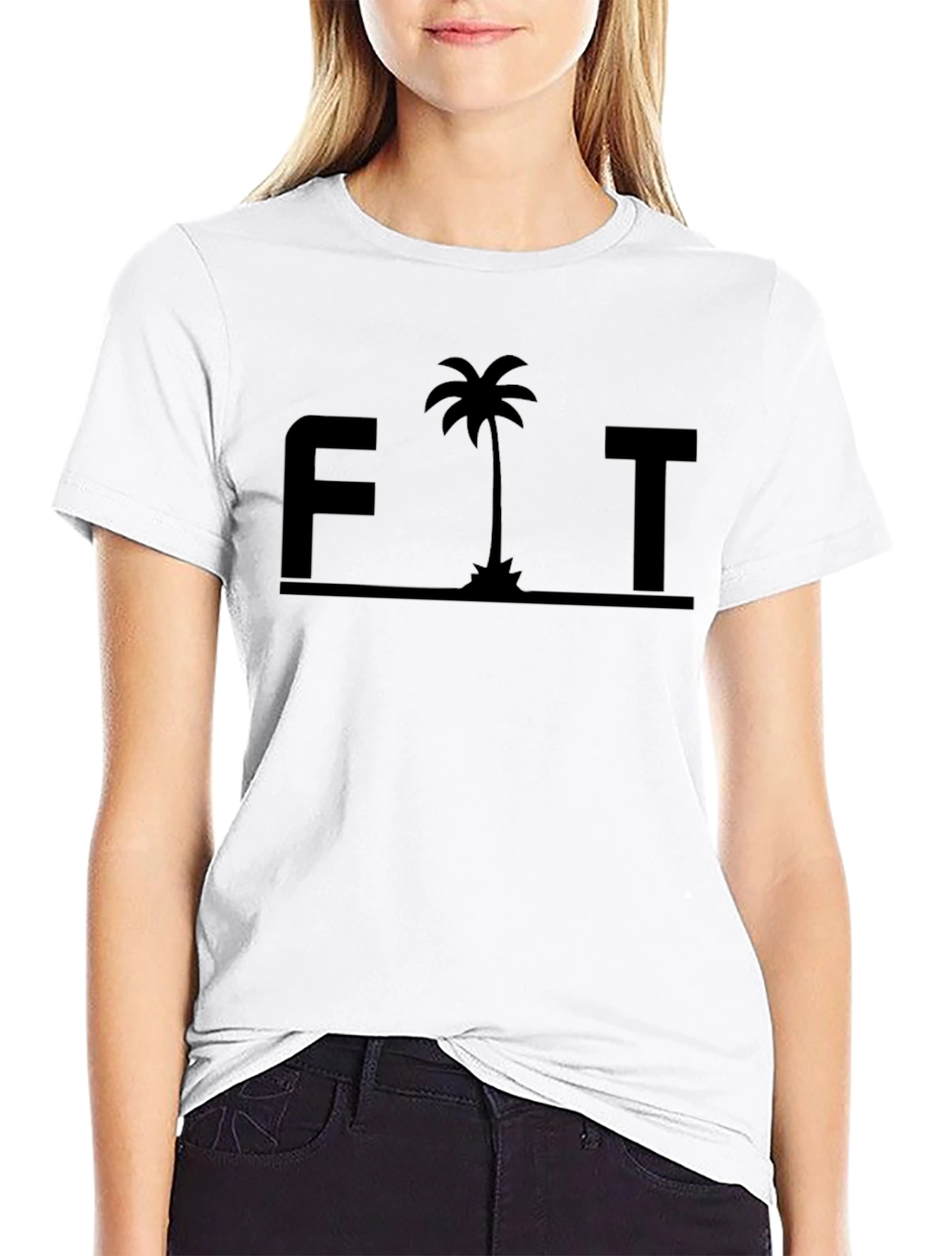 FIT Palm Tree Graphic T-Shirt