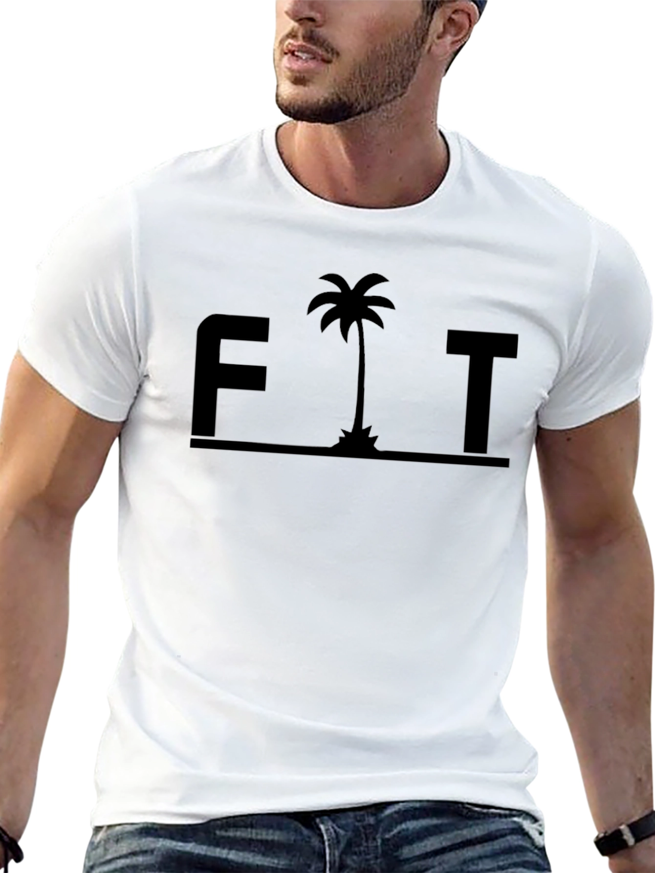 FIT Palm Tree Graphic T-Shirt