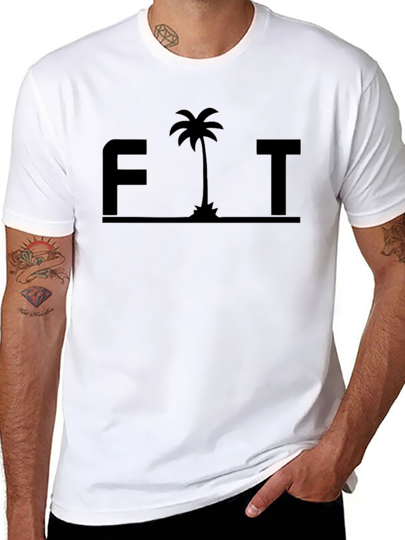 FIT Palm Tree Graphic T-Shirt