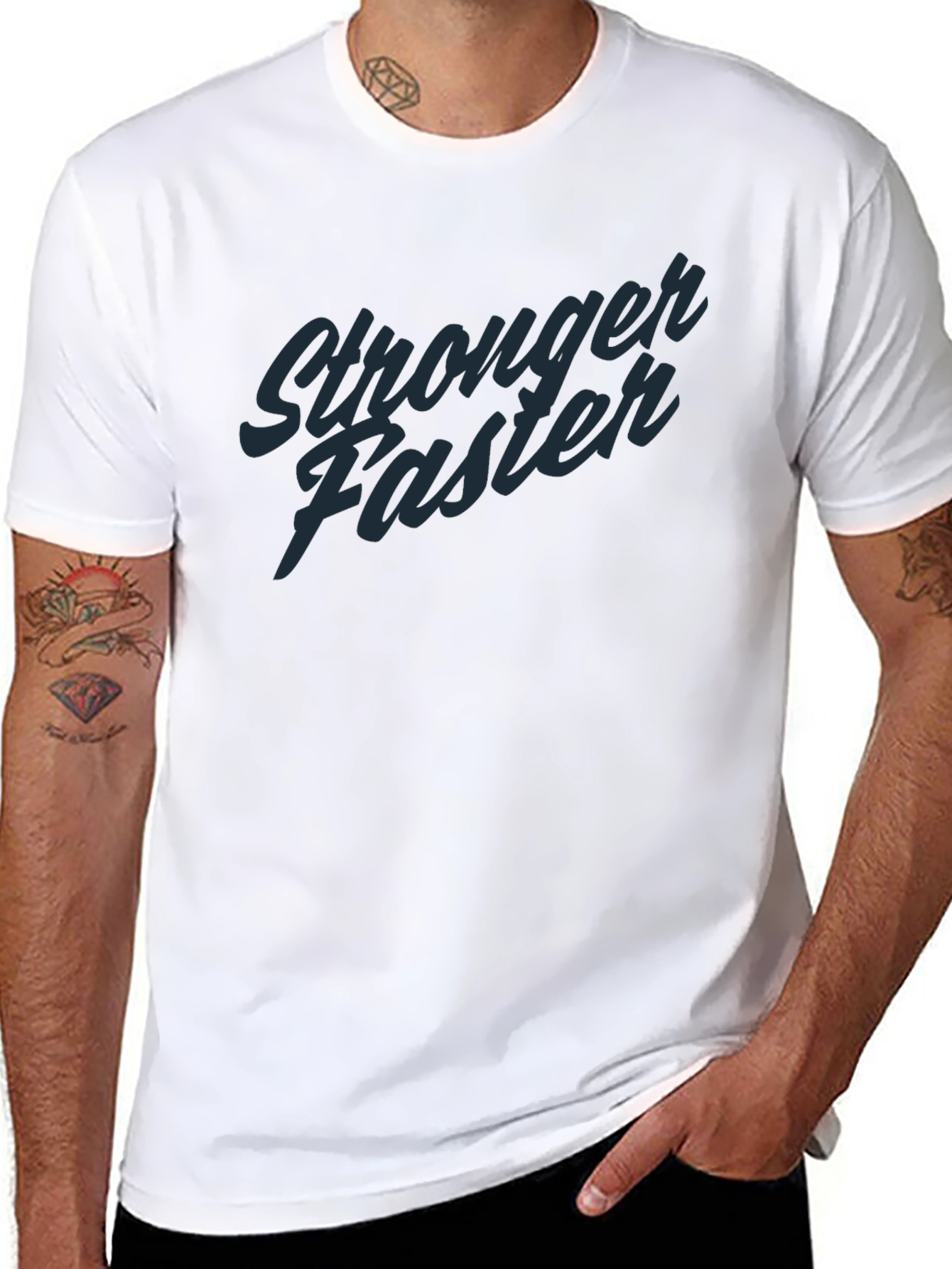 Stronger Faster Graphic T-Shirt - Black