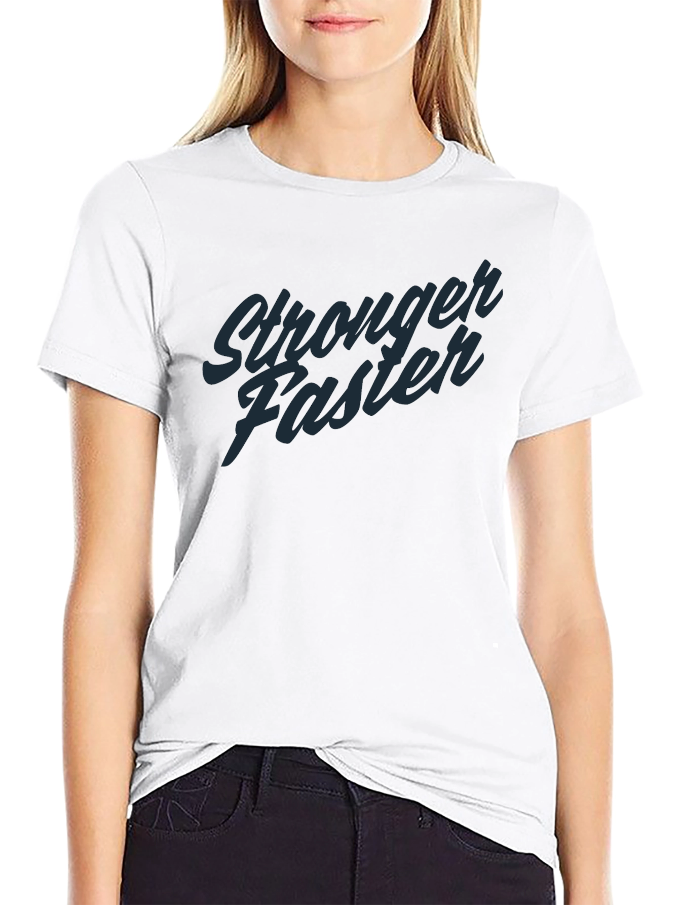 Stronger Faster Graphic T-Shirt - Black