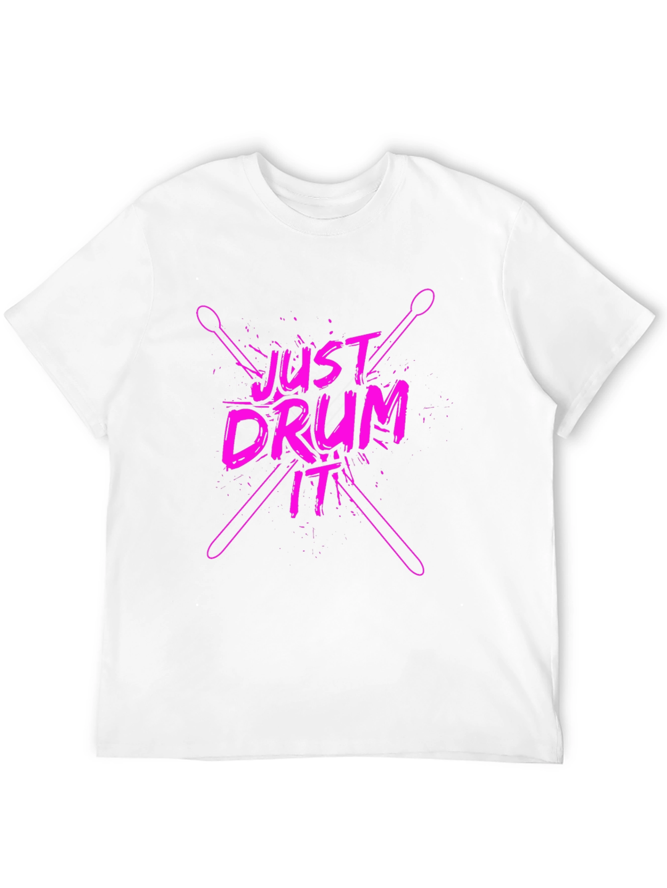Just Drum It T-Shirt - Black Pink Graphic Tee