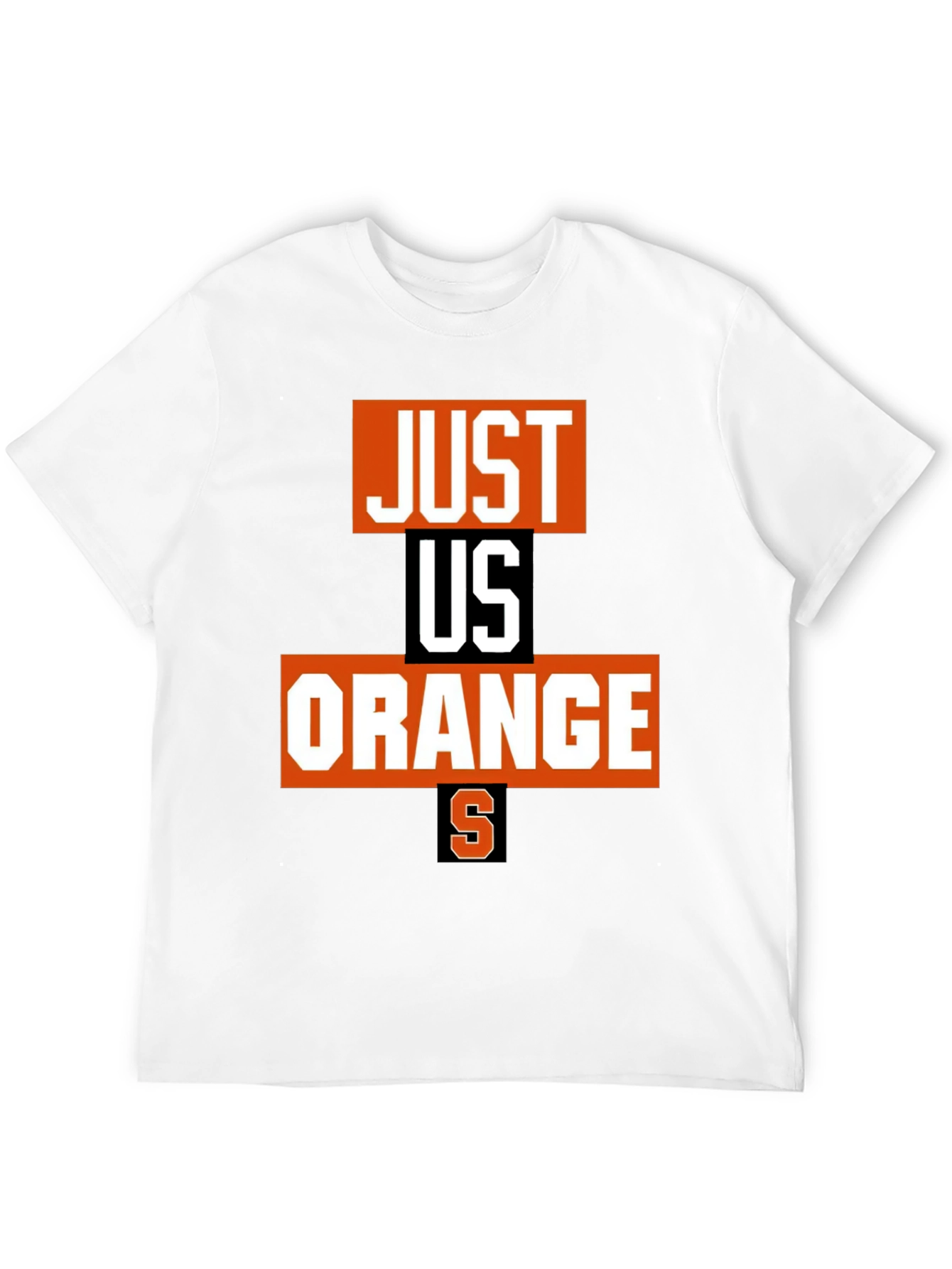 Just Us Orange Graphic Tee - Black